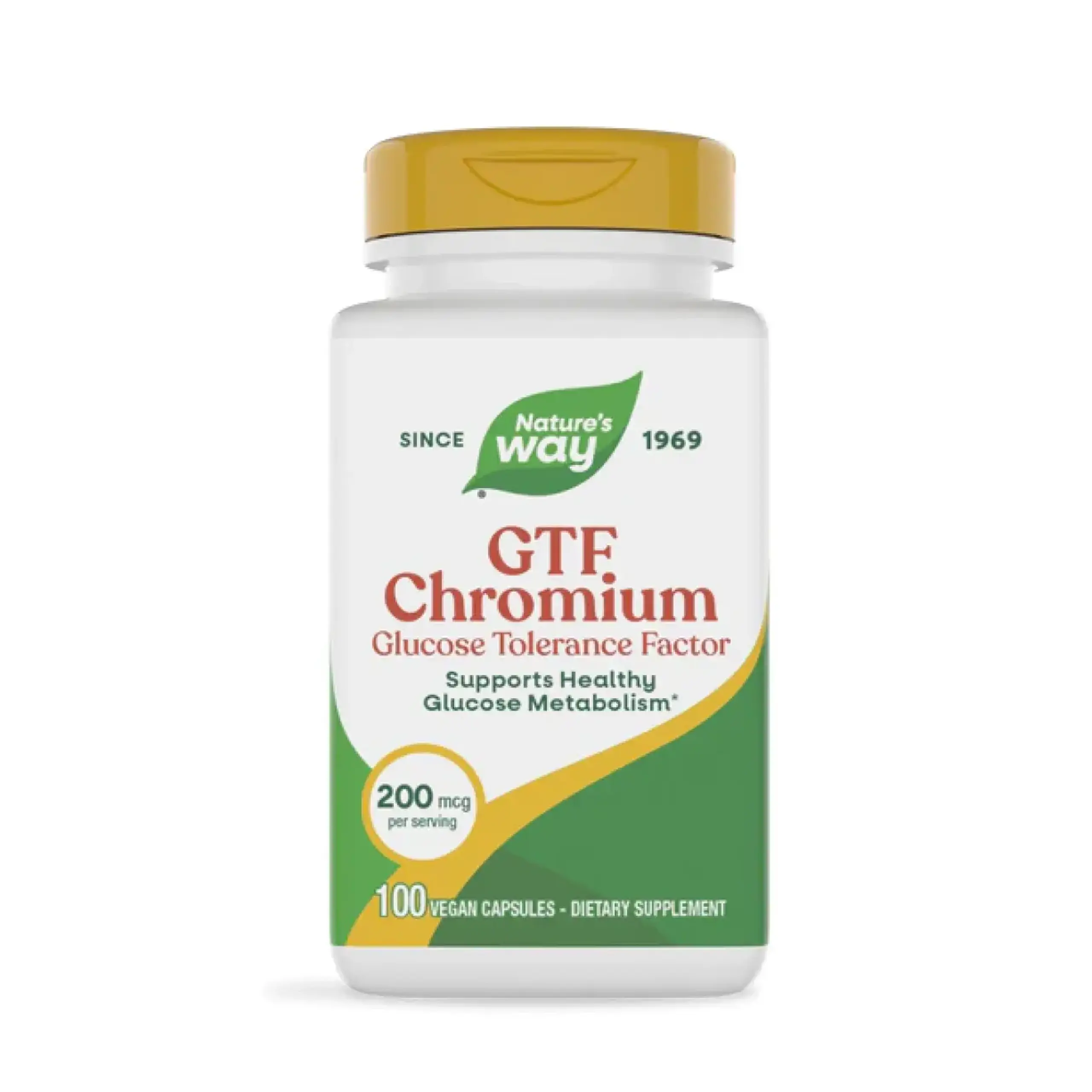 Nature's Way, GTF Chromium 200mg, 100 veg caps