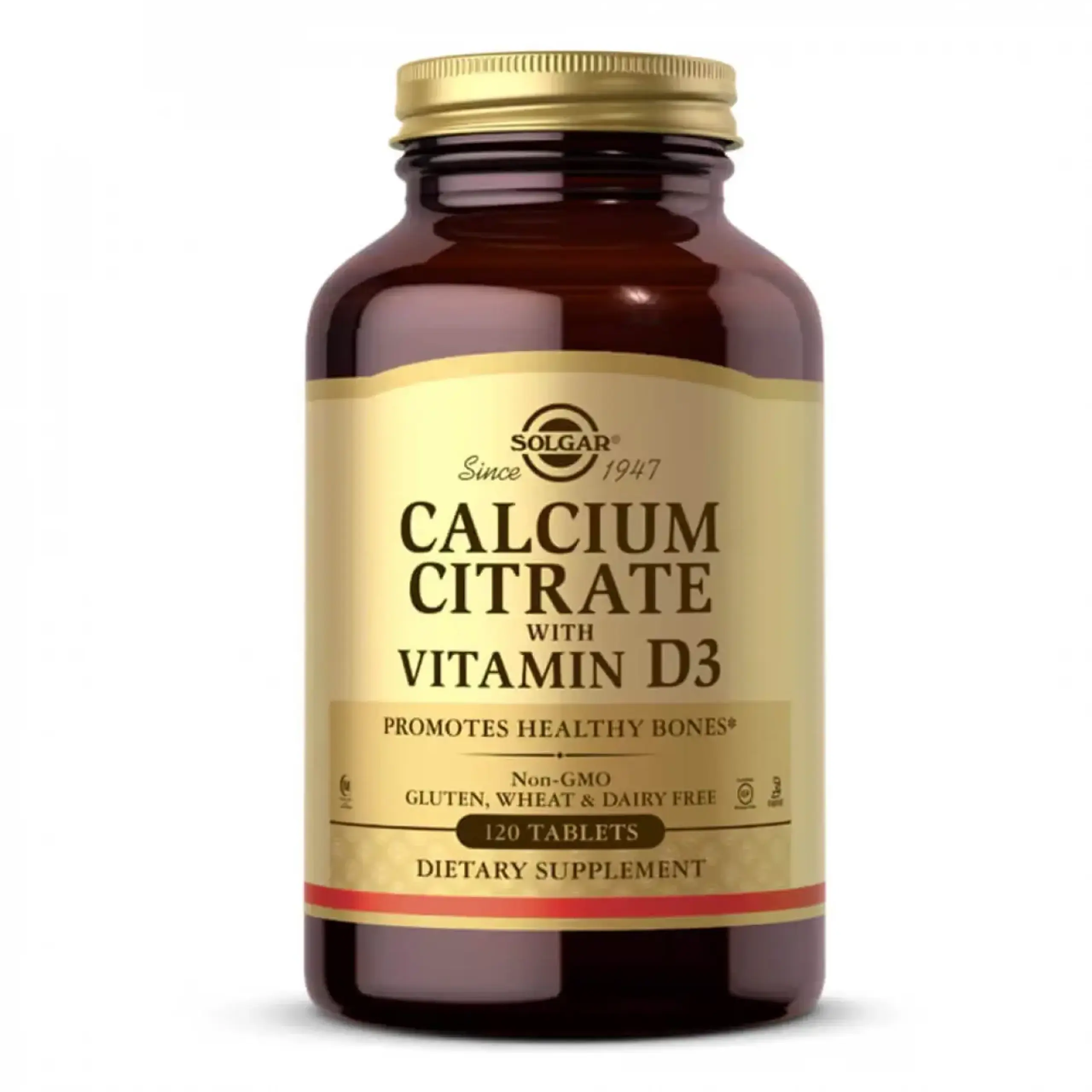 Solgar, Calcium Citrate with Vitamin D3, 120 tab