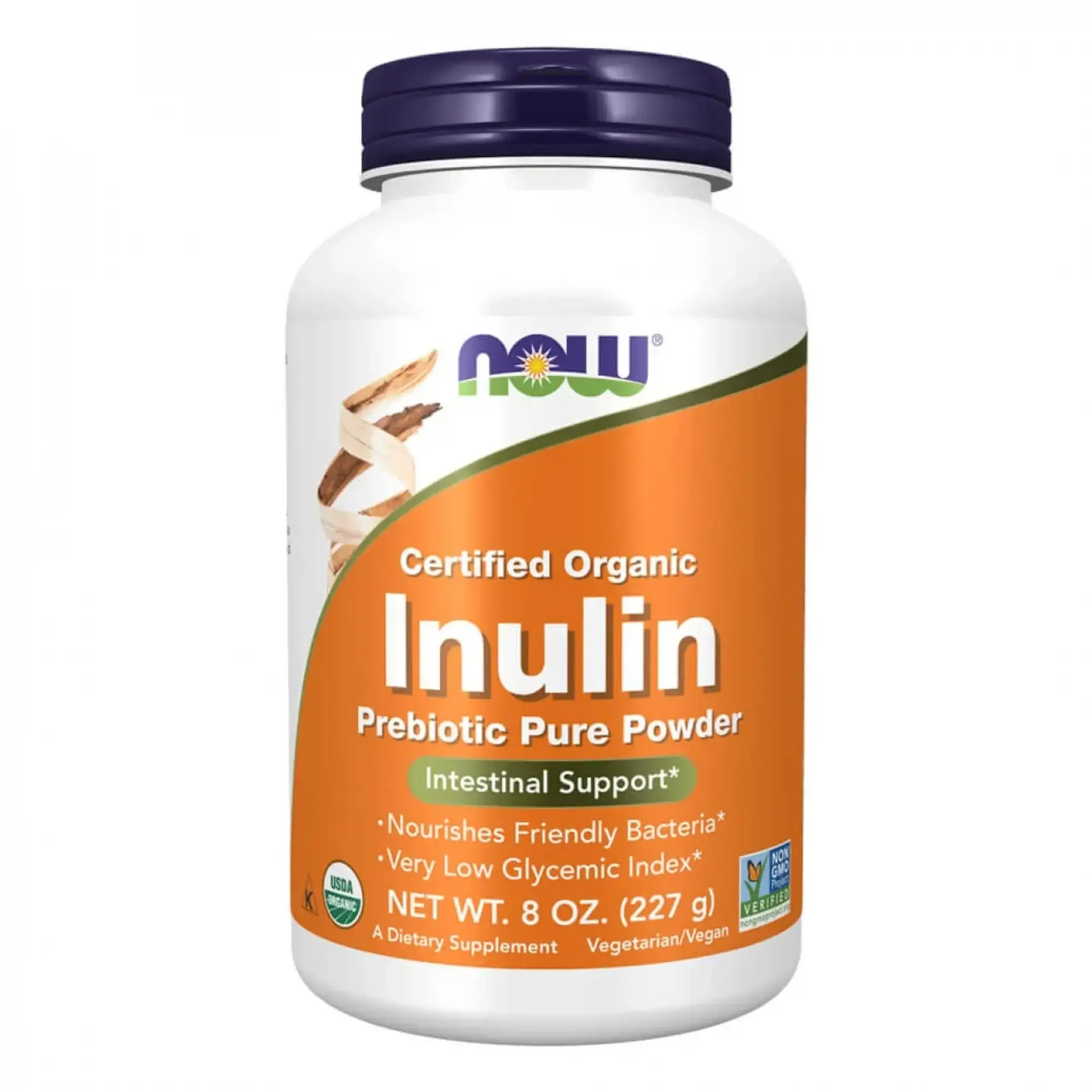 Pulbere de inulină naturală Now Foods, Inulin Powder, 227 gr.