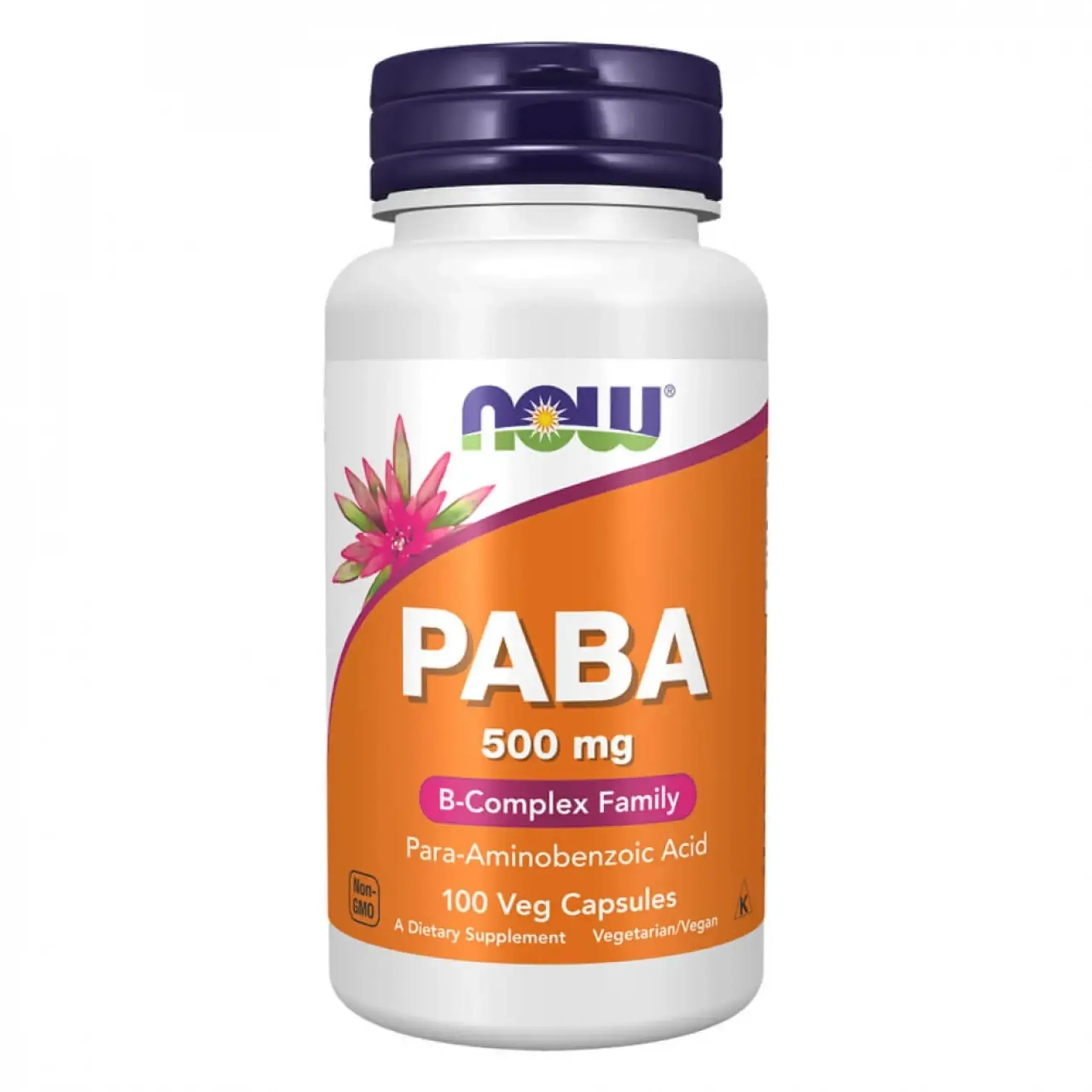 Now Foods, Paba 500 mg, 100 capsule vegetale