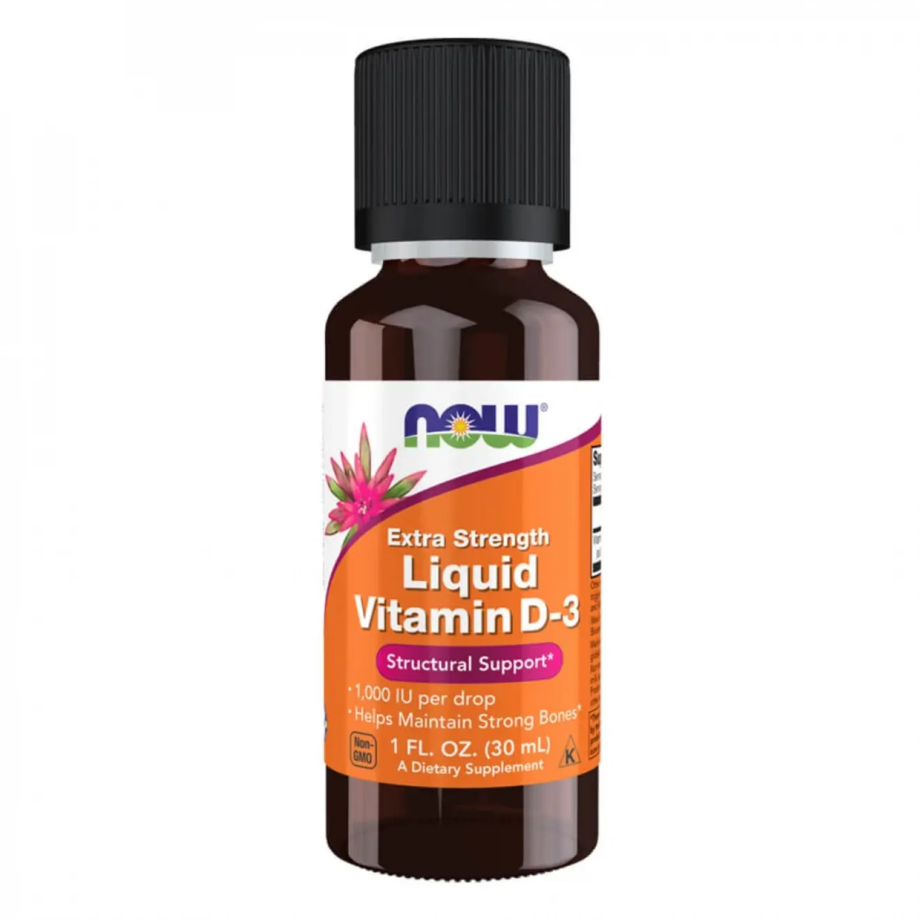 Now Foods, Vitamin D-3, 1000 IU, Liquid, 30 ml