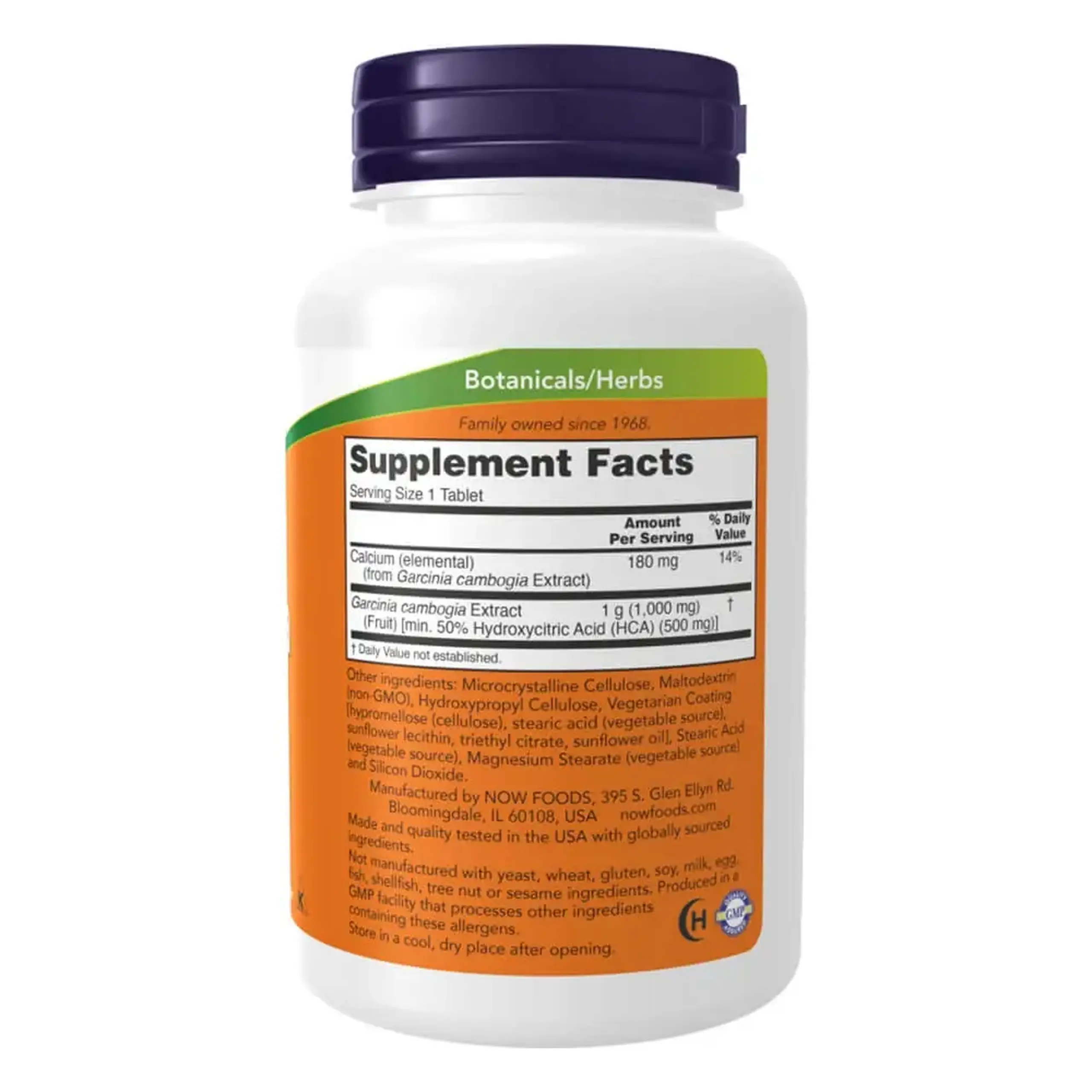 Now Foods, Garcinia 1000 mg, 120 tablete