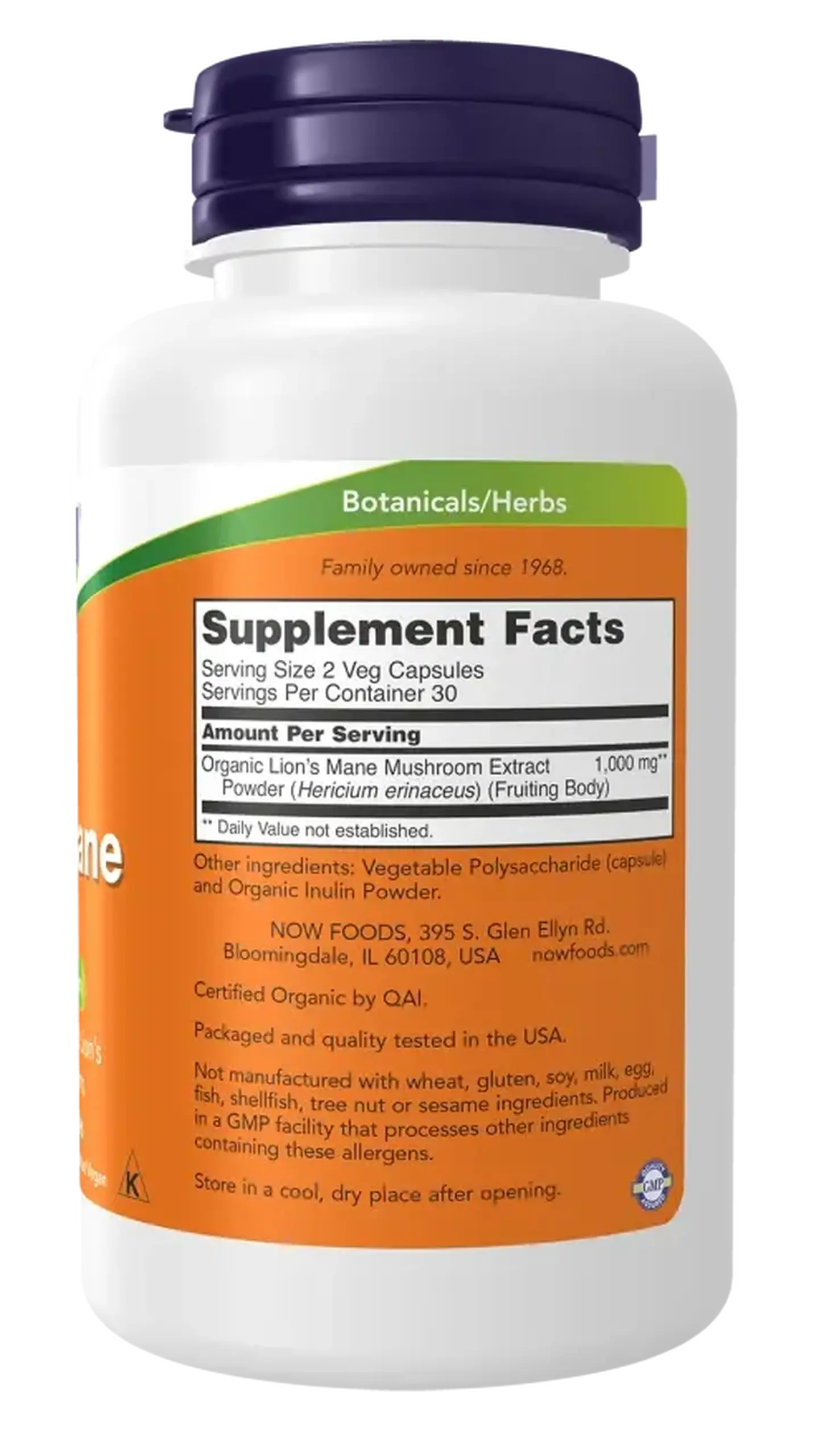 Now Foods, Lions Mane, 60 capsule vegetale