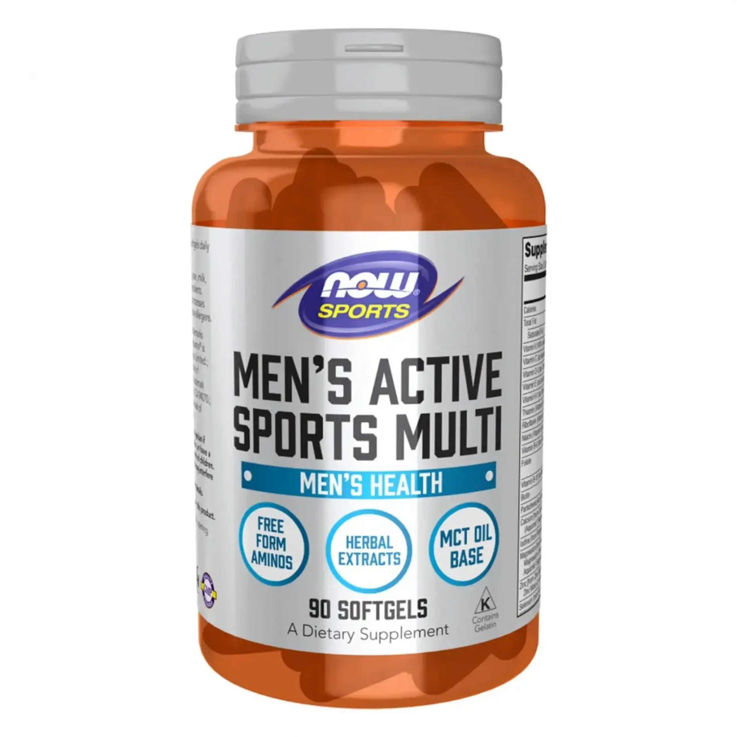 Multivitamine pentru bărbați Now Foods, Men's Active Sports Multi, 90 capsule gelatinoase