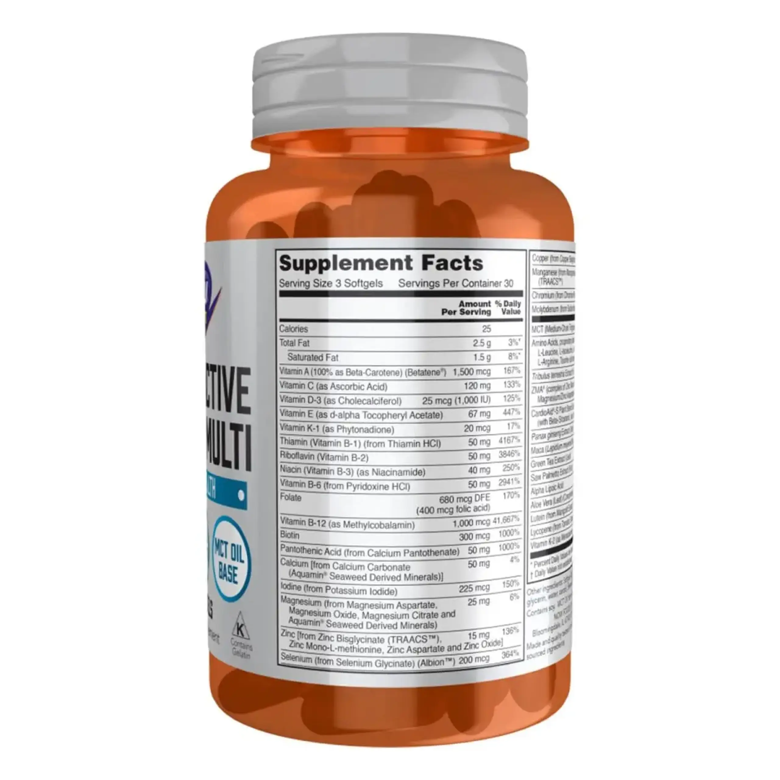 Multivitamine pentru bărbați Now Foods, Men's Active Sports Multi, 90 capsule gelatinoase