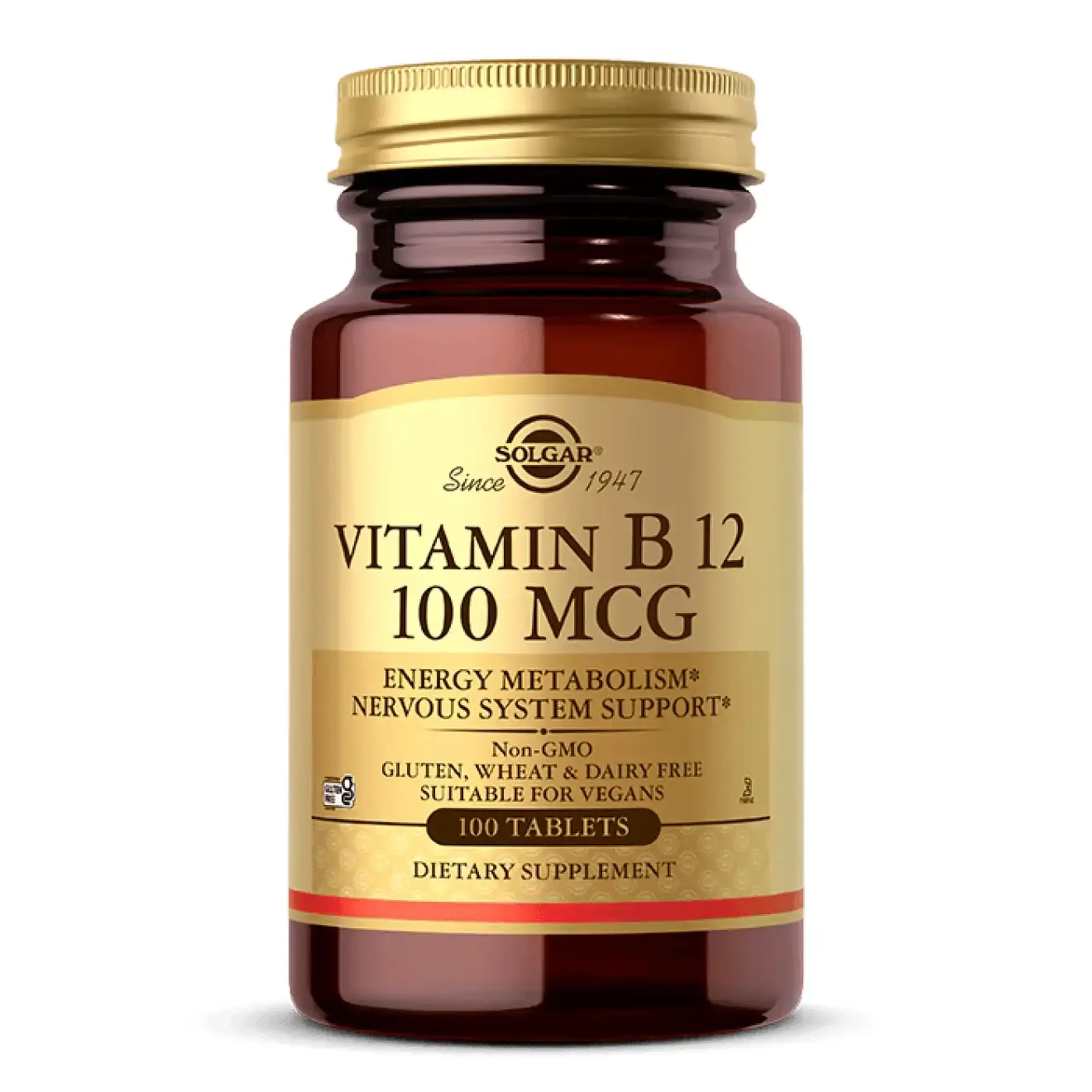 Solgar, Vitamin B12, 100 mcg, 100 Tablets