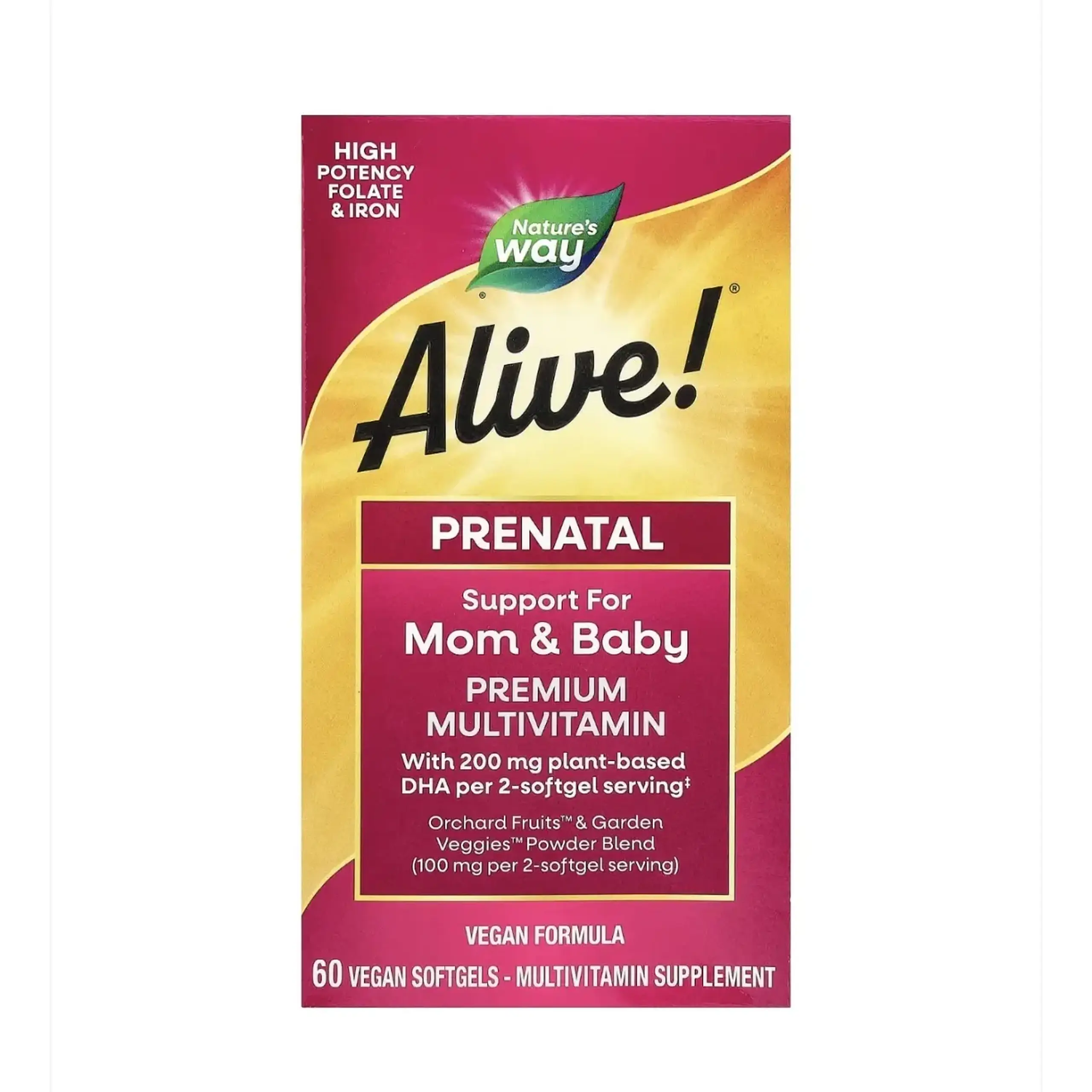 Nature's Way, Alive! Premium Prenatal Multivitamin, 60 capsule moi