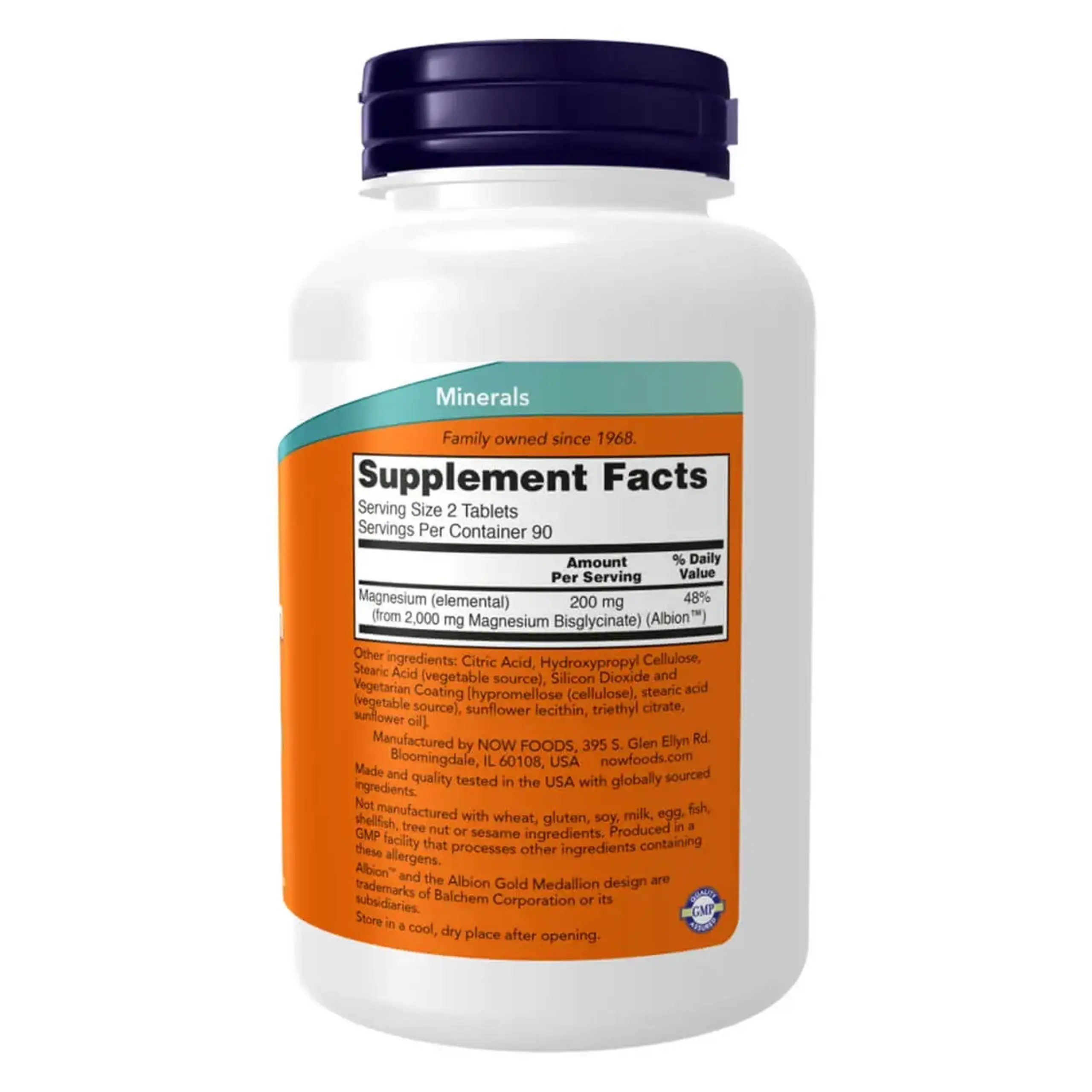 Now Foods, Magnesium Glycinate, 180 Tablete
