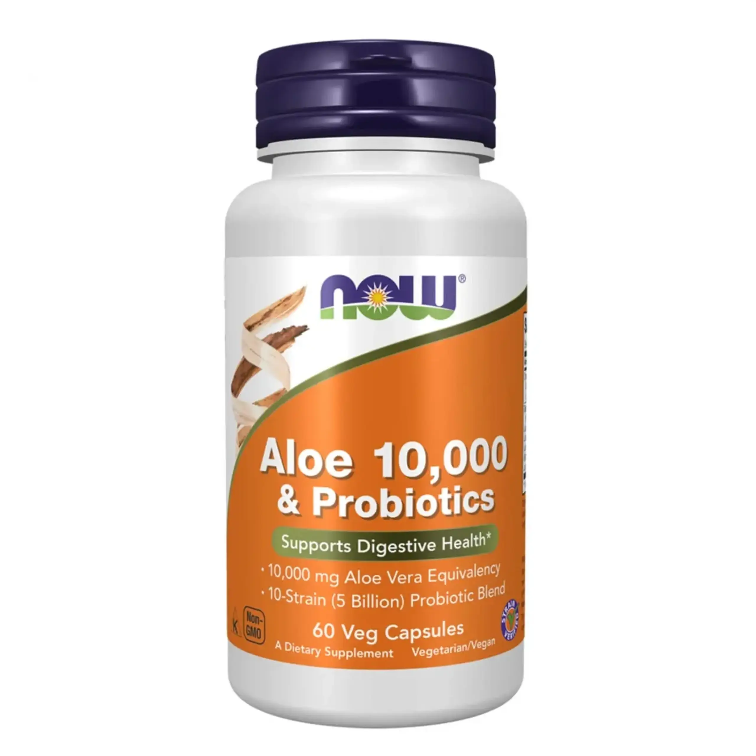 Now Foods, Aloe Vera 10 000 Probiotics, 60 capsule vegetale