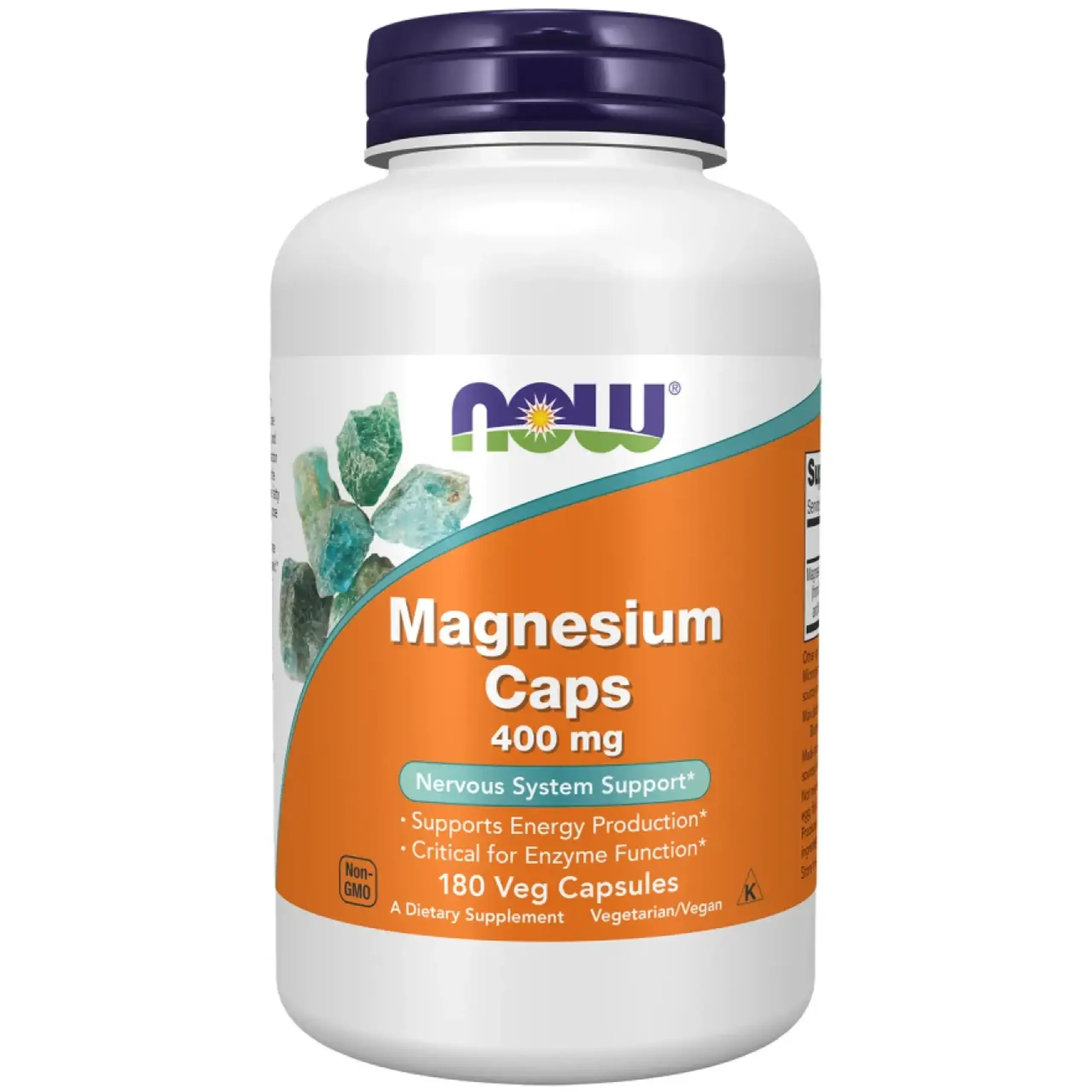 Now Foods, Magnesium, 400 mg, 180 capsule vegetale