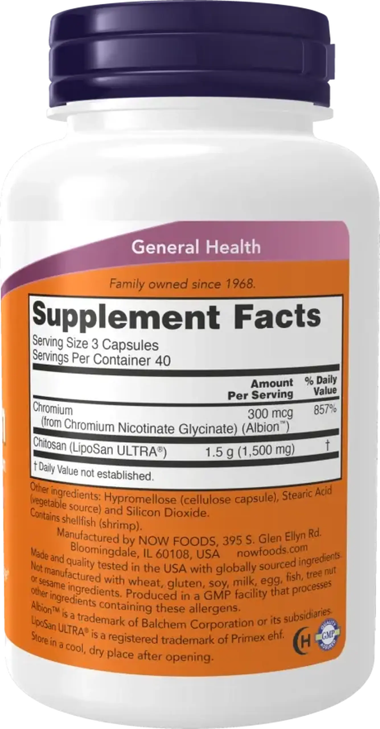 Now Foods, Chitosan Plus, 120 capsule vegetale