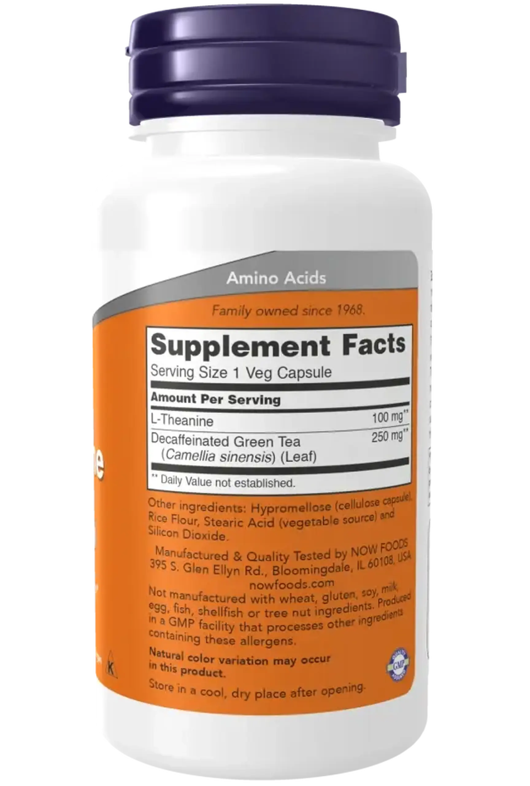 Now Foods, L-Theanine 100 mg plus, 90 capsule