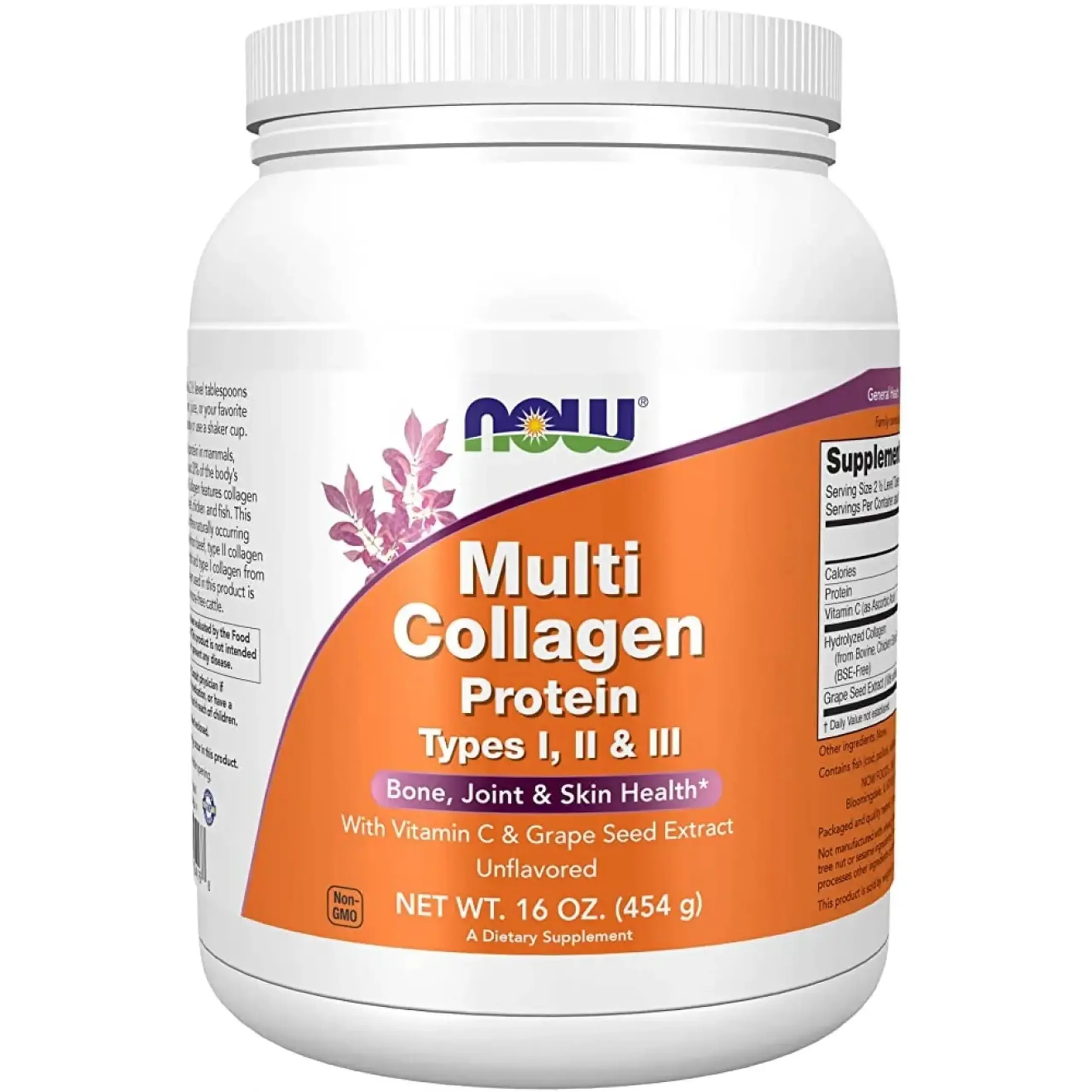 Multicolagen cu proteine de calitate premium Now Foods, Multi Collagen Protein, 454 Gr.