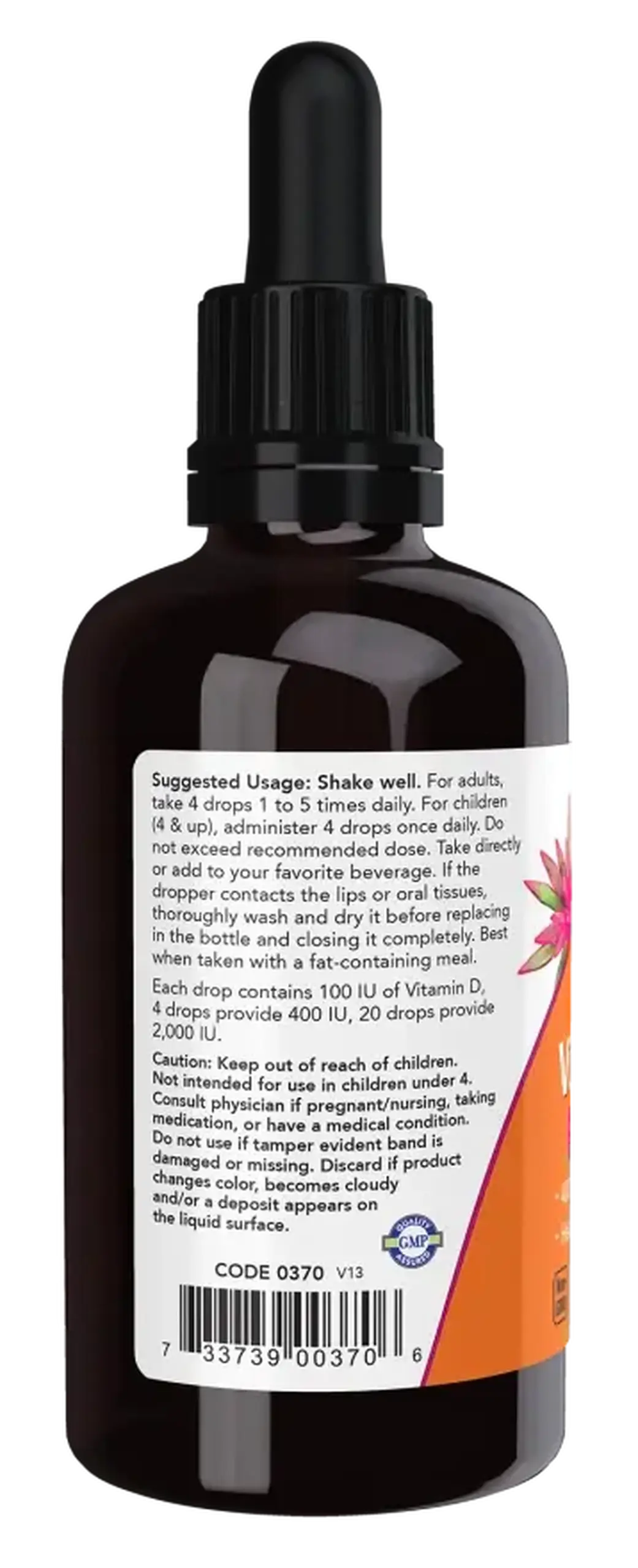 Now Foods, Vitamin D-3, 400 IU, Liquid, 59 ml