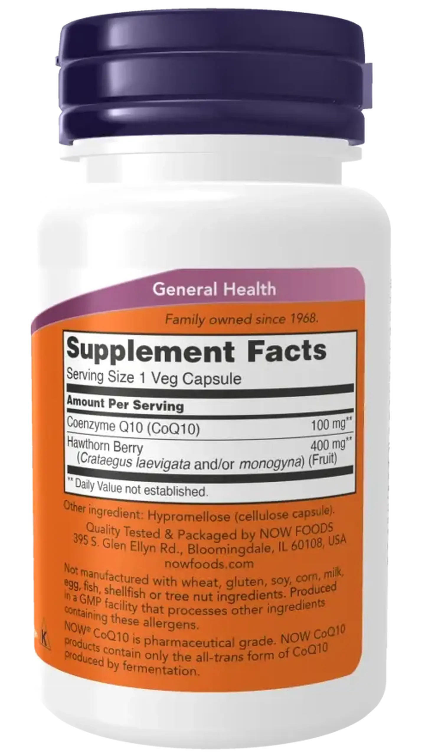 Now Foods, CoQ10 100mg, 30 capsule vegetale