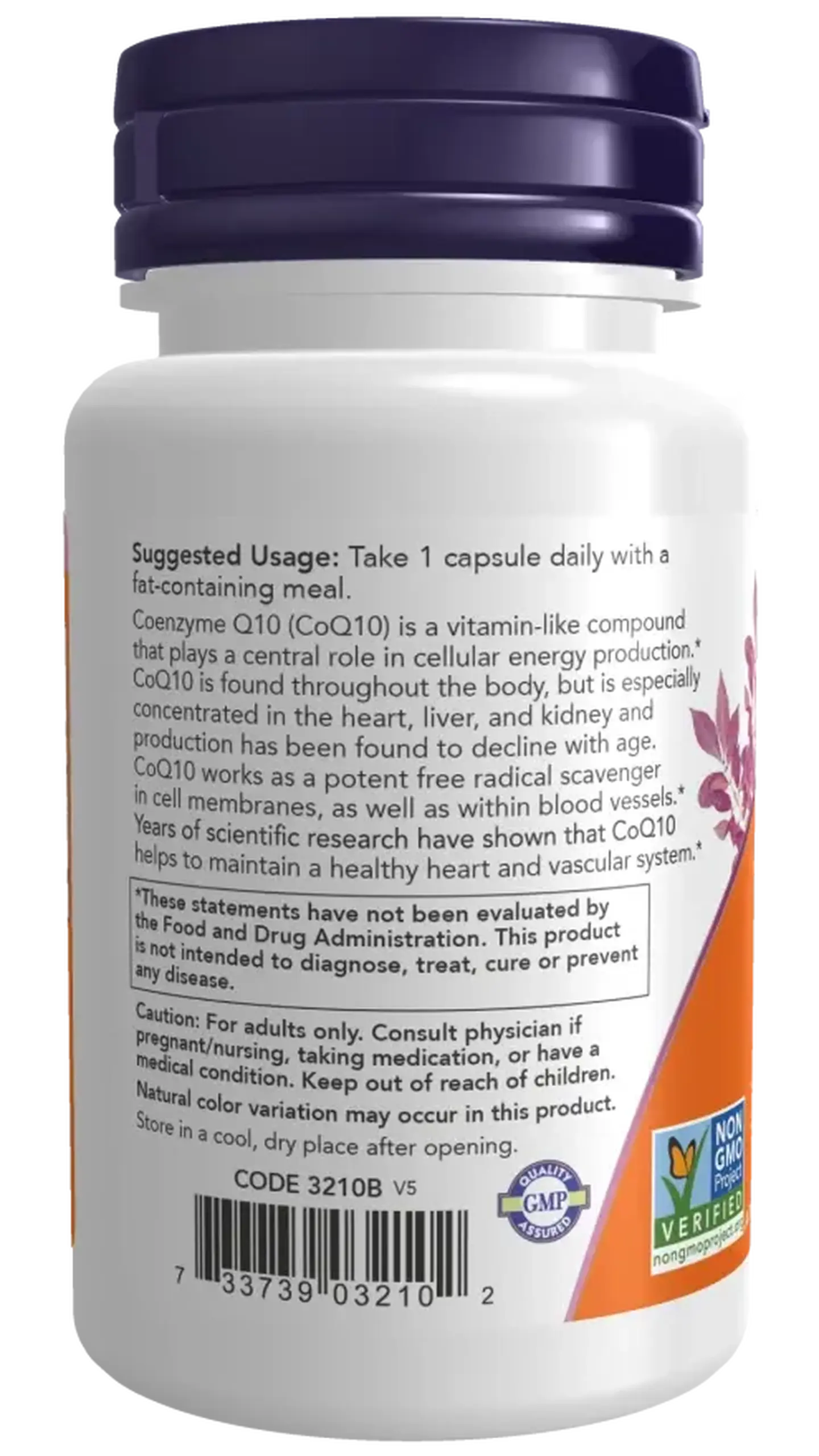 Now Foods, CoQ10 100mg, 30 capsule vegetale