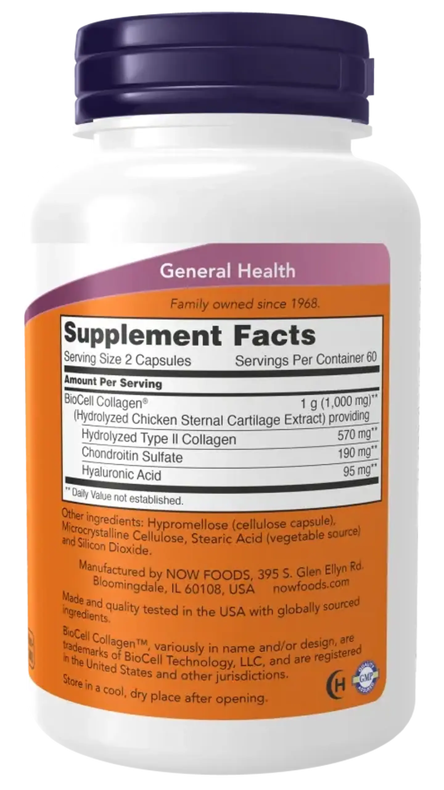 Now Foods, Biocell Collagen, 120 capsul vegetale