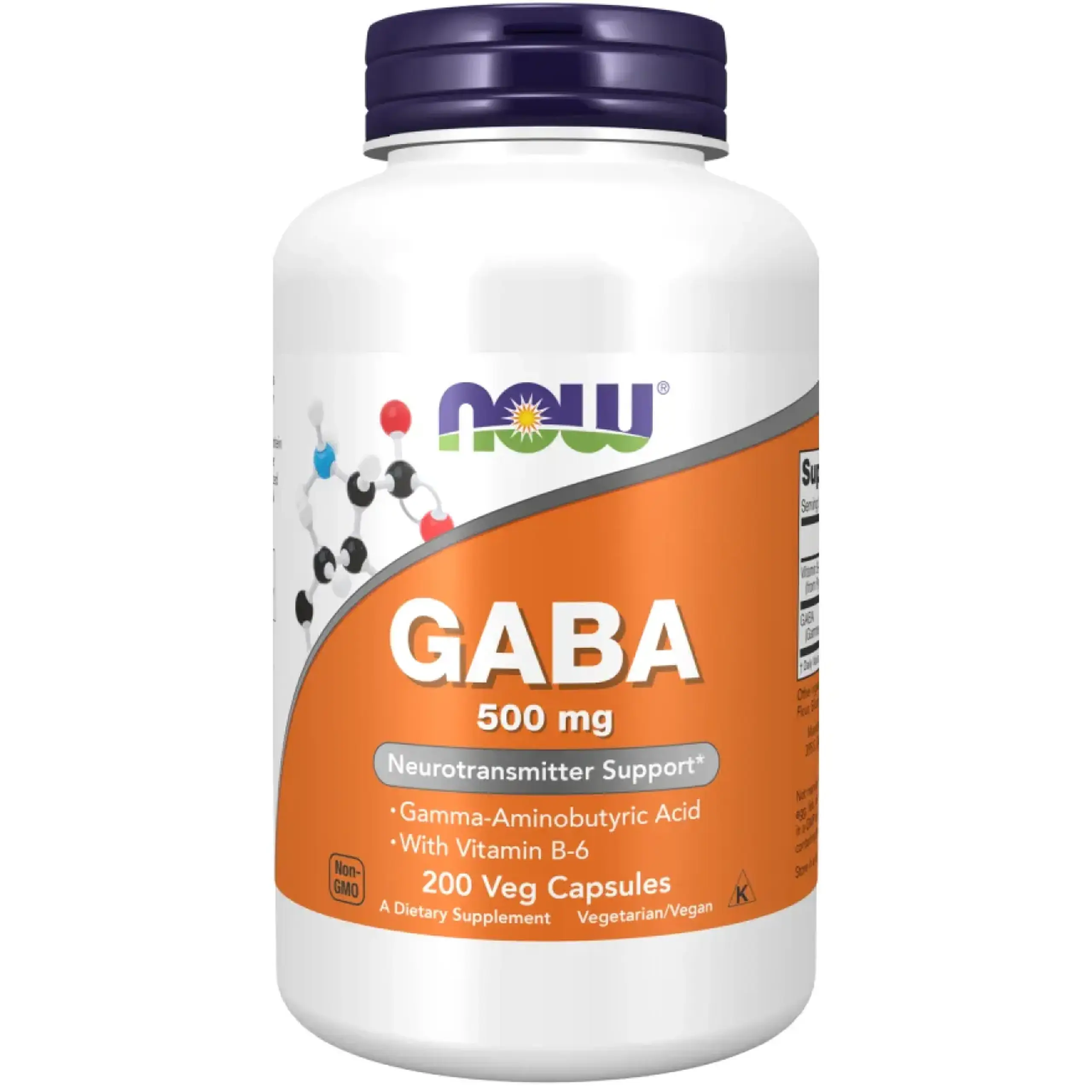 Now Foods, GABA, 500 mg, 200 capsule vegetale