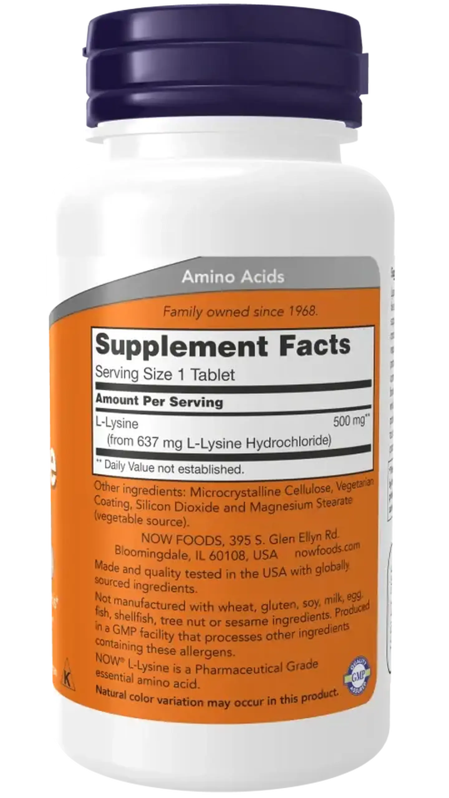 Now Foods, L-Lysine 500 mg, 100 tablete