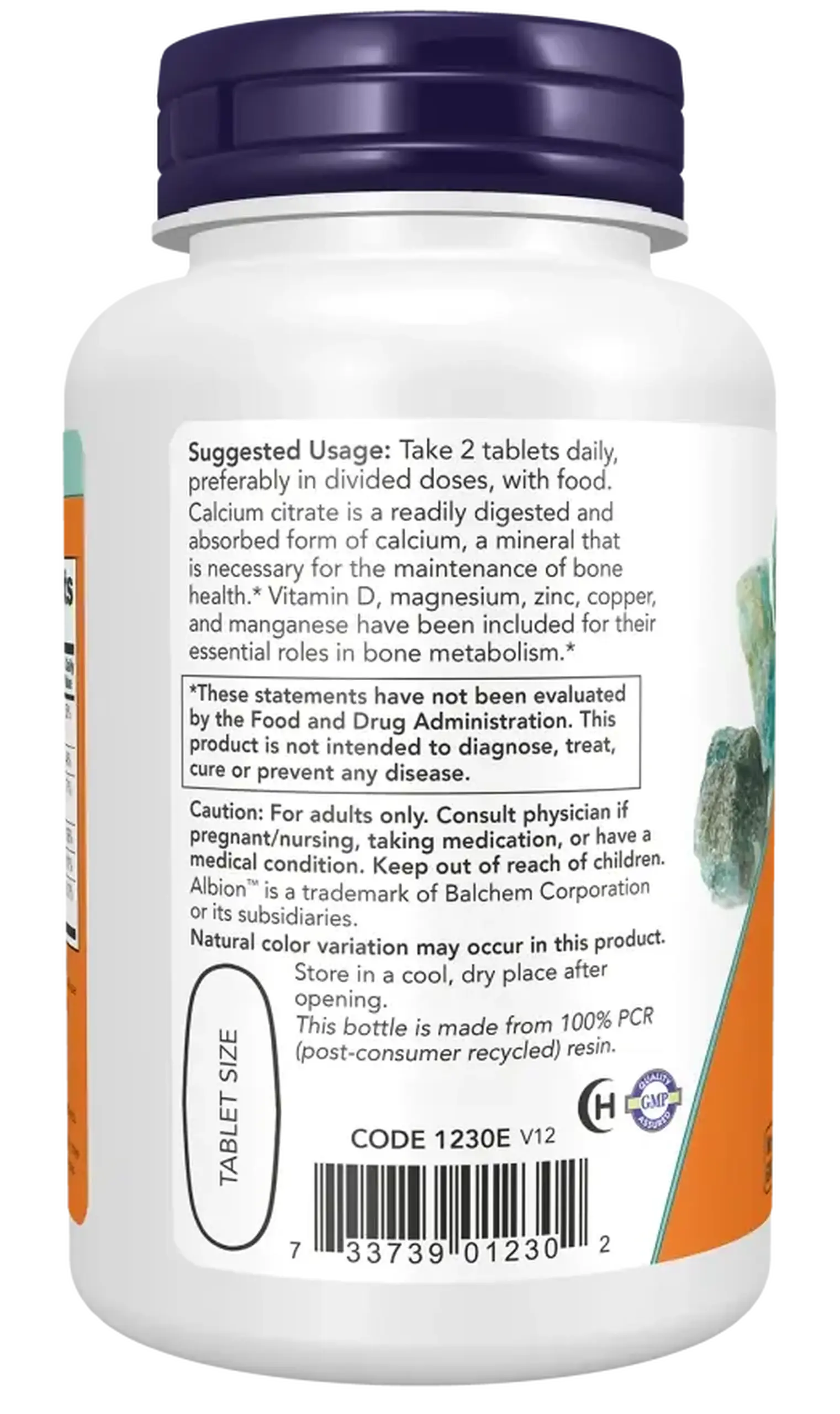 NOW Foods, Calcium Citrate 100 tablete
