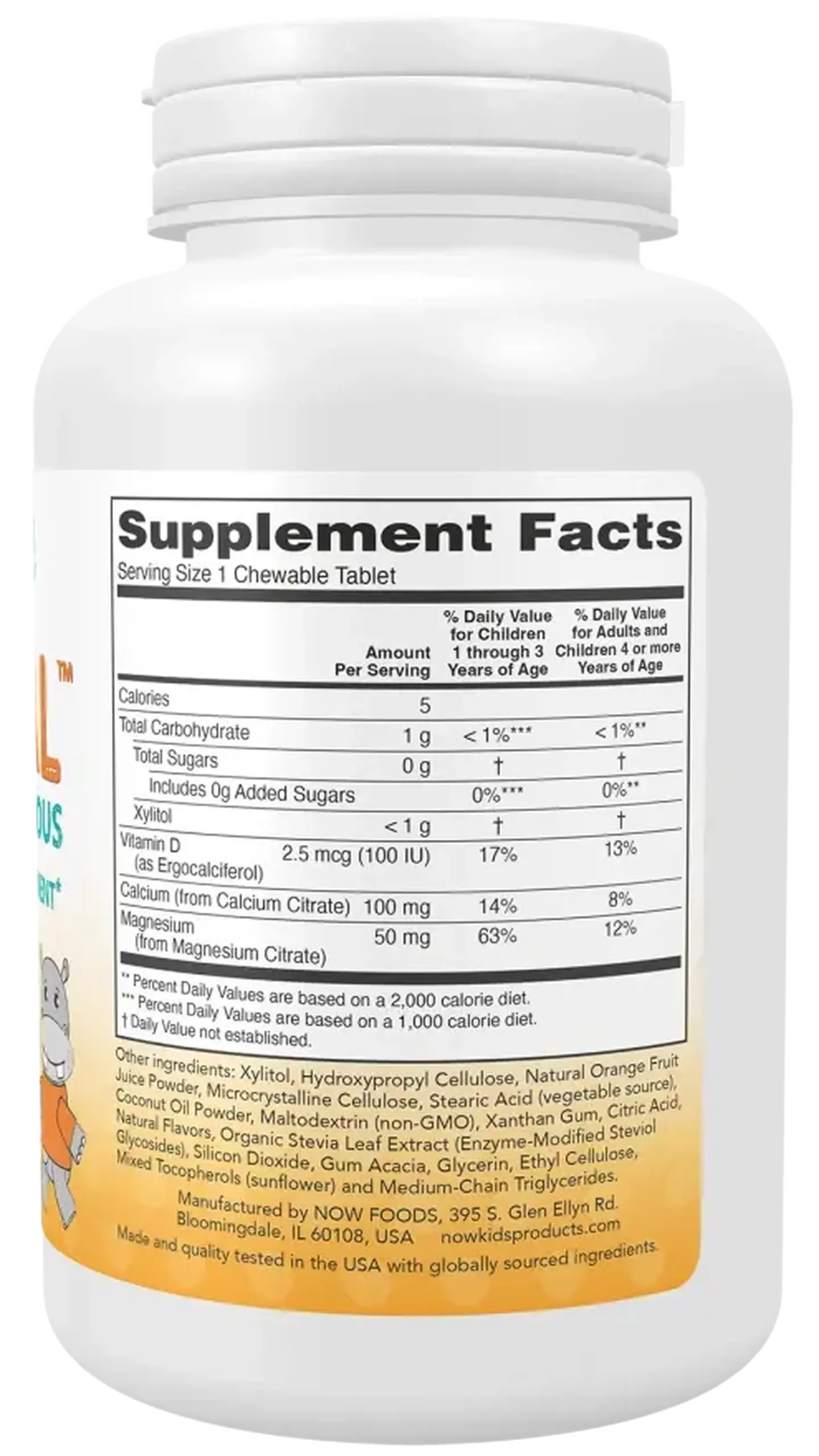 NOW Foods, Kid Cal, 100 Chewables