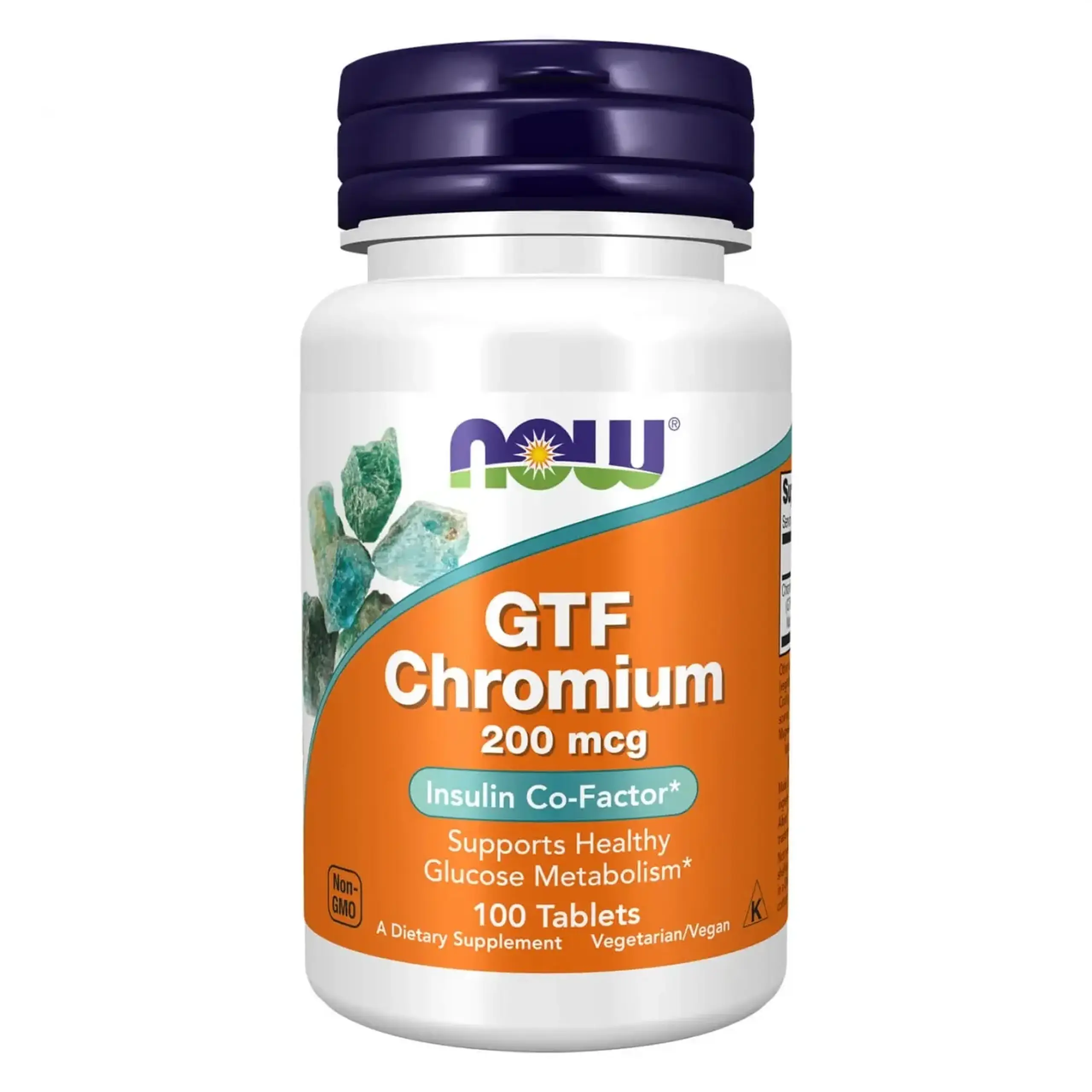Now Foods GTF Chromium 200 mcg, 100 tablete