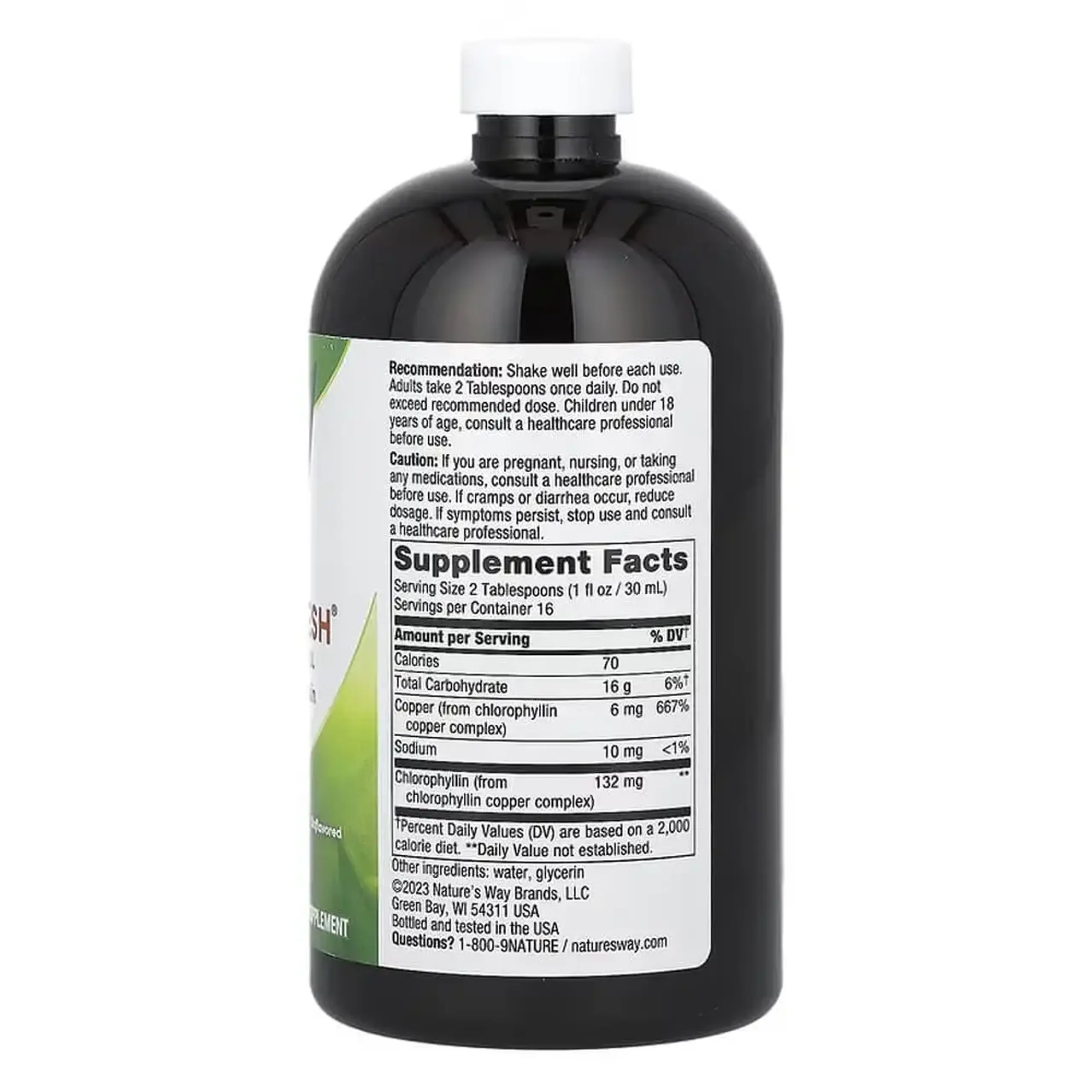 Clorofilă lichidă Nature's Way, Chlorofresh, Liquid Chlorophyll, Unflavored, 480 ml