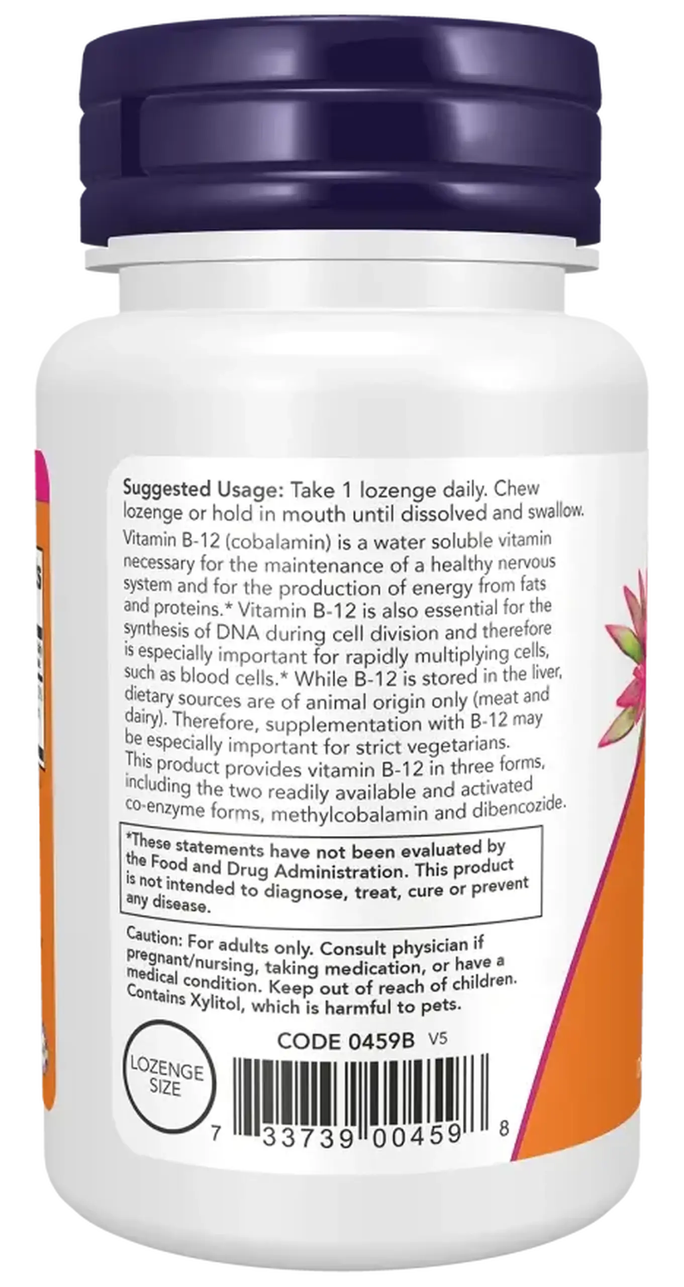 Now Foods, B-12, 2000 mcg, 100 Lozenges