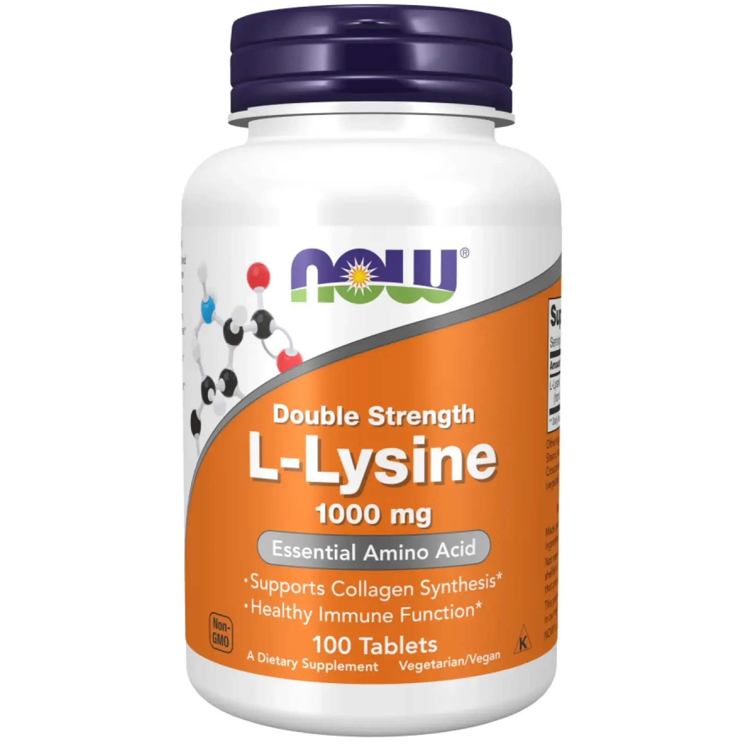 Now foods, L-Lysine 1000 mg, 100 tablete