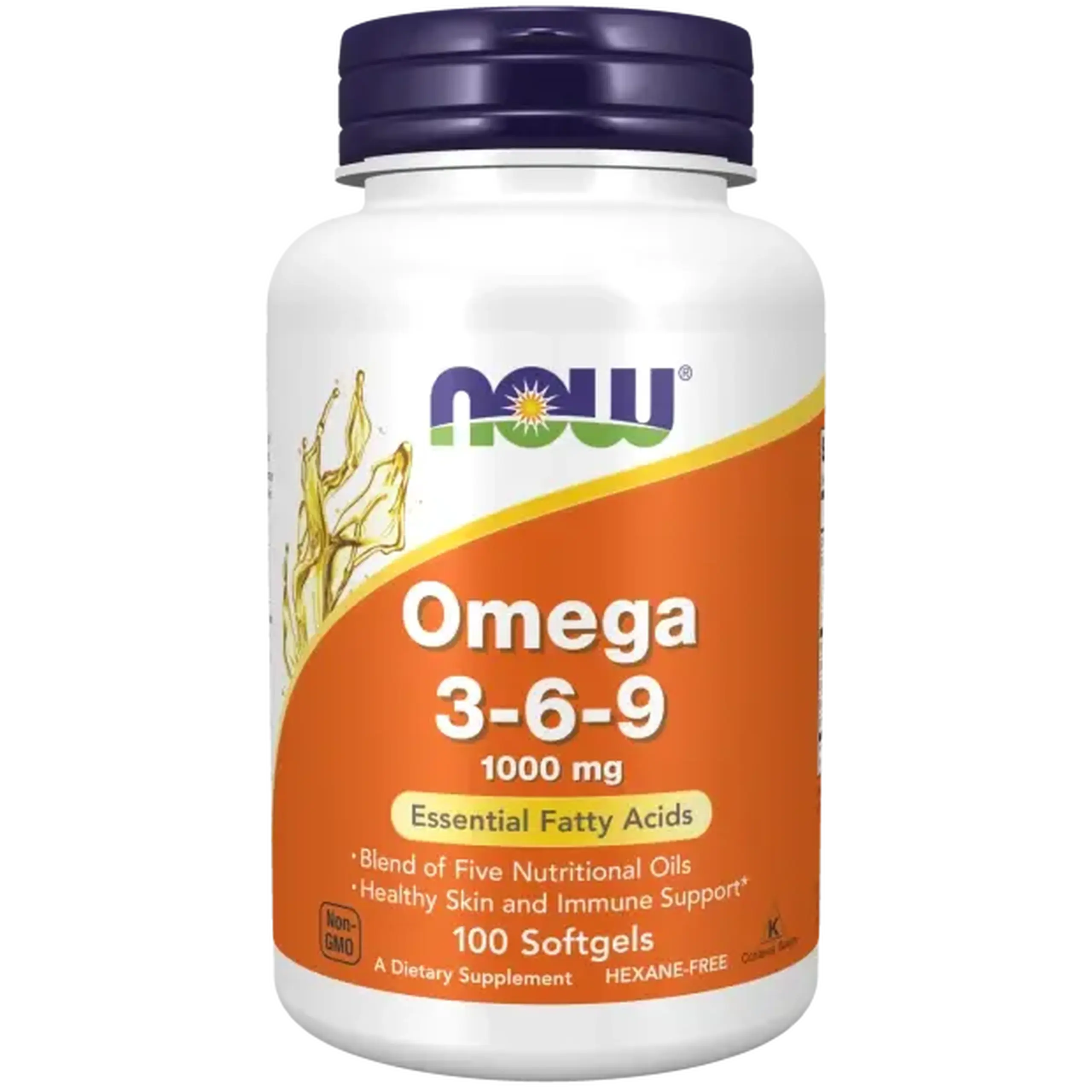 Now Foods, Omega 3-6-9, 1000mg, 100 capsule gelatinoase