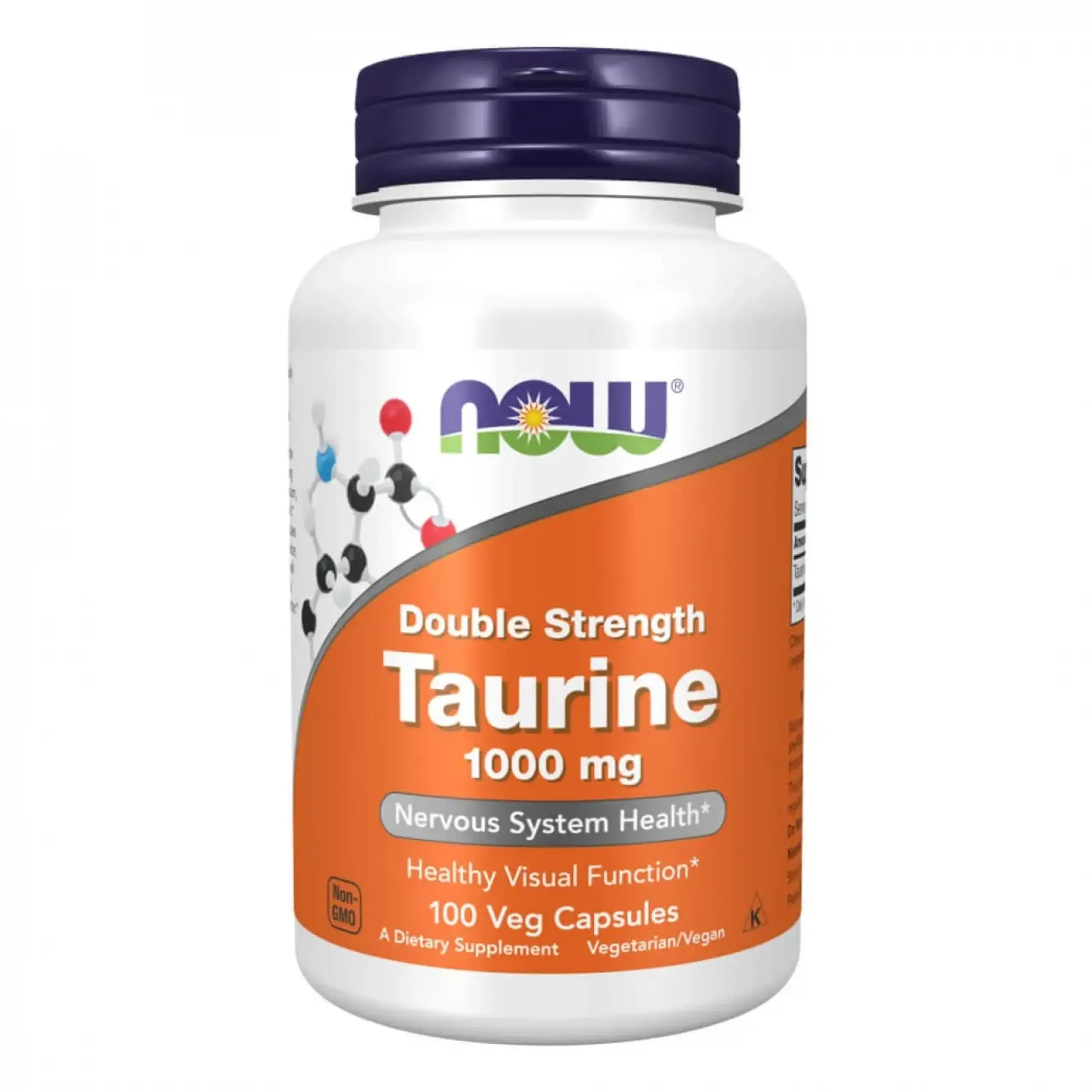 Now Foods, Taurine, Double Strength, 1,000 mg, 100 capsule vegetale
