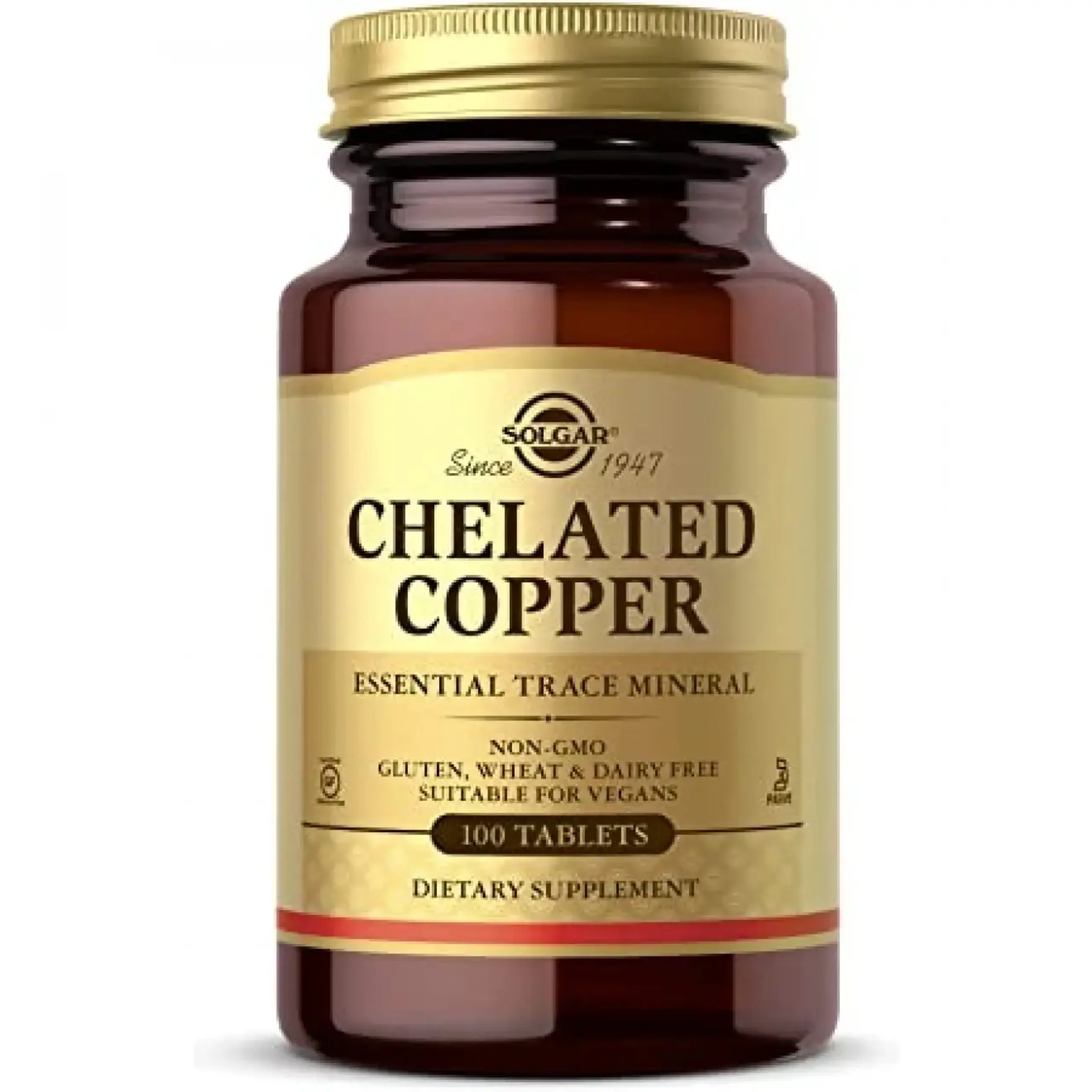 Solgar, Chelated Copper, 100 tablets