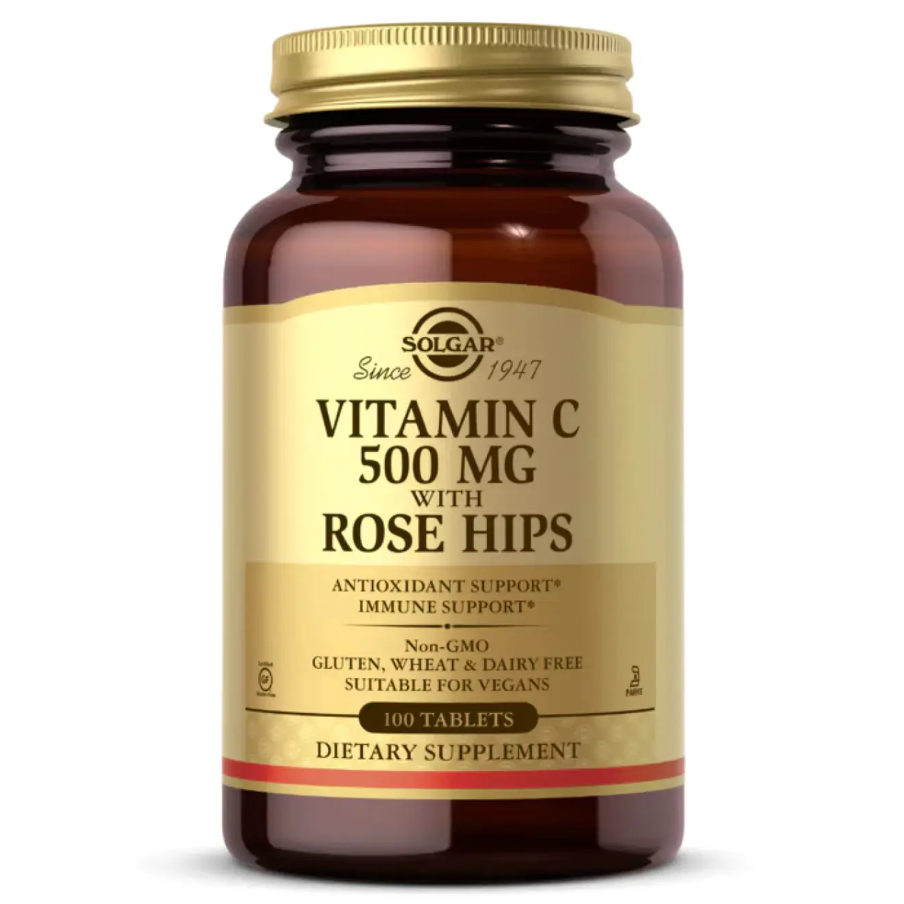 Solgar, Vitamin C 500 mg with Rose Hips, 100 Tablets