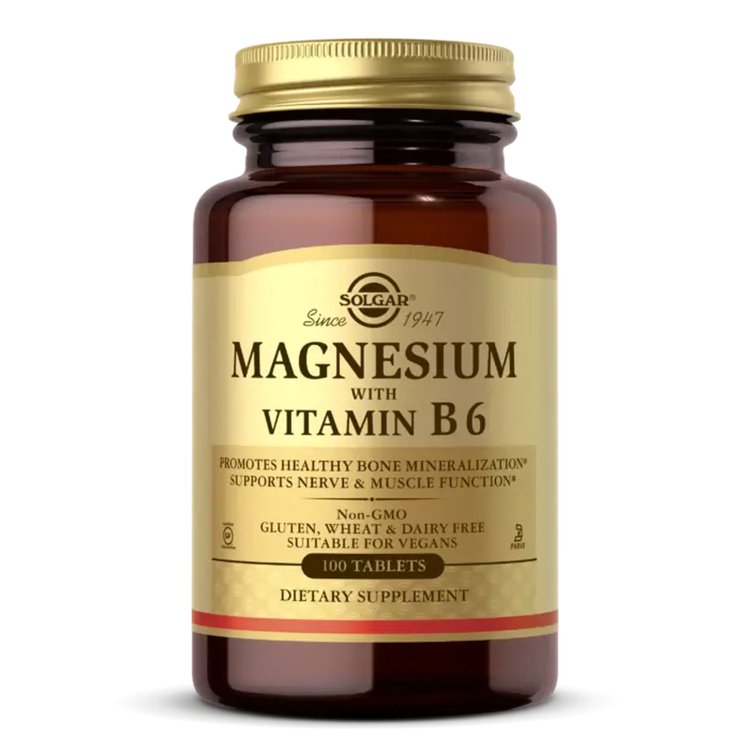 Solgar, Magnesium with Vitamin B6, 100 Tab