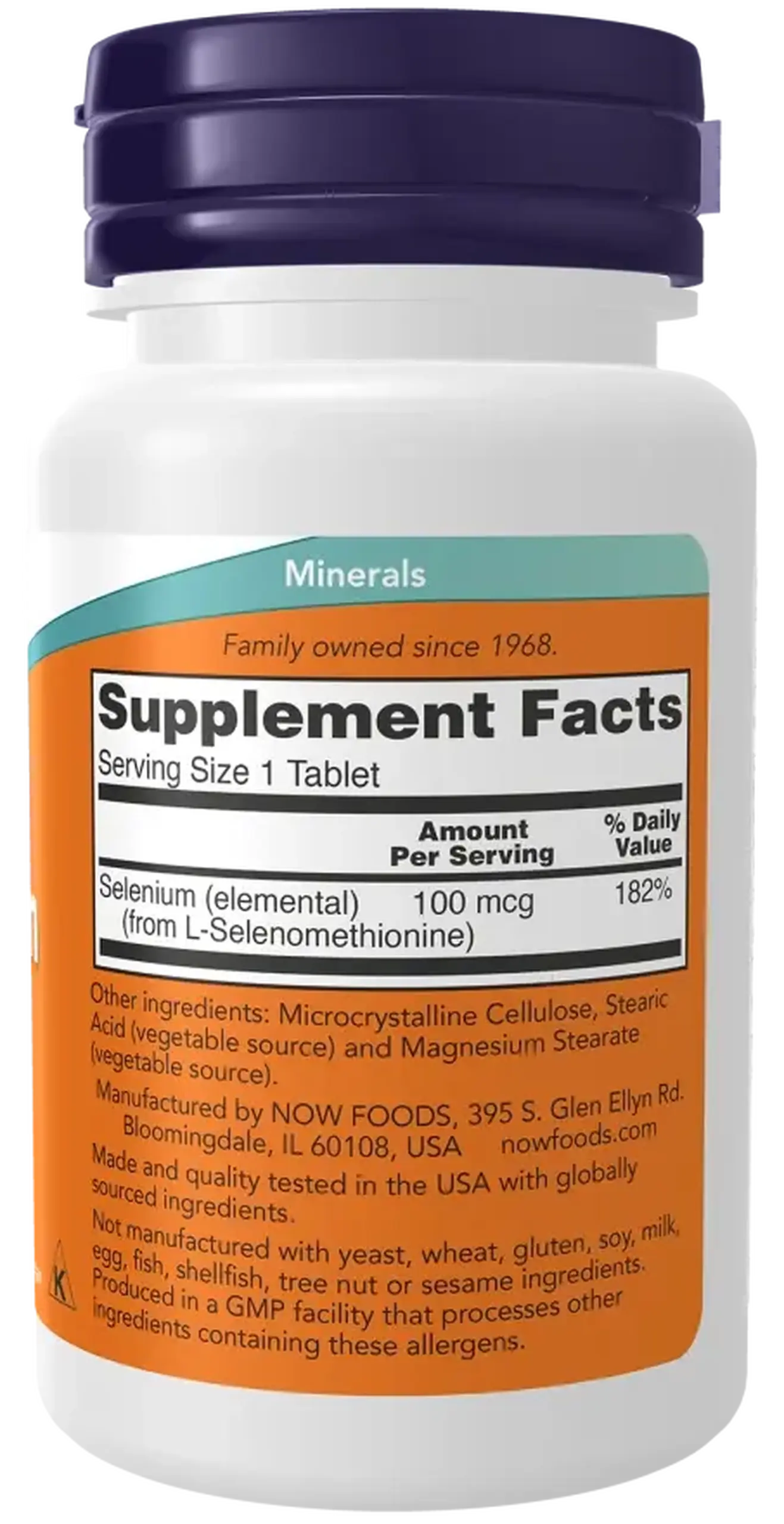 Now Foods, Selenium, 100 mcg, 100 Tablete