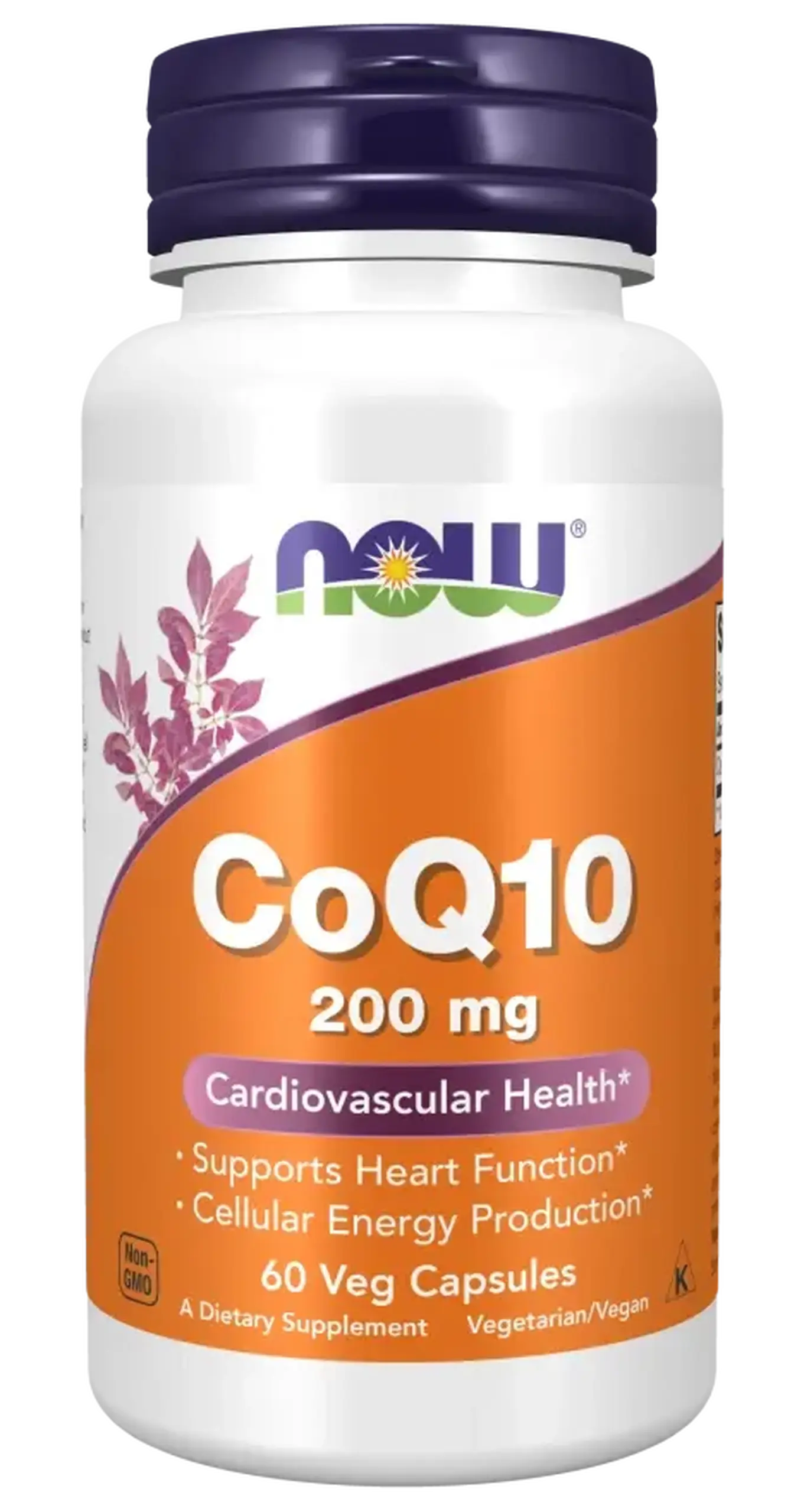 Now Foods, CoQ10 200 mg, 60 capsule vegetale