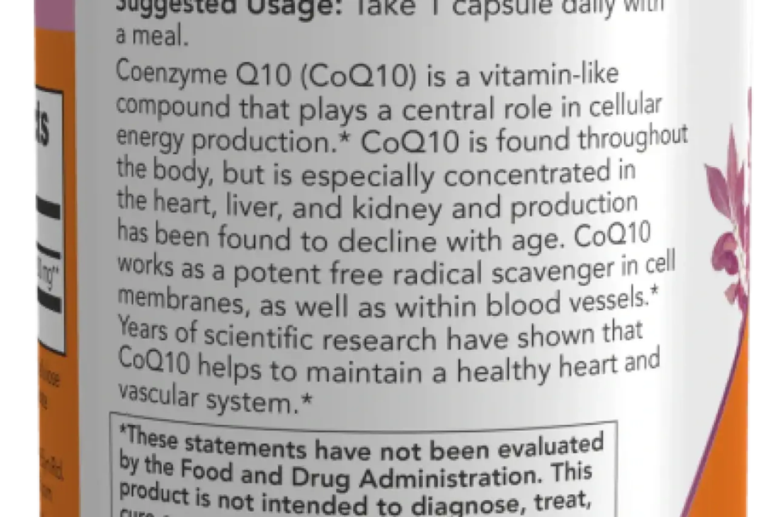 Now Foods, CoQ10 200 mg, 60 capsule vegetale
