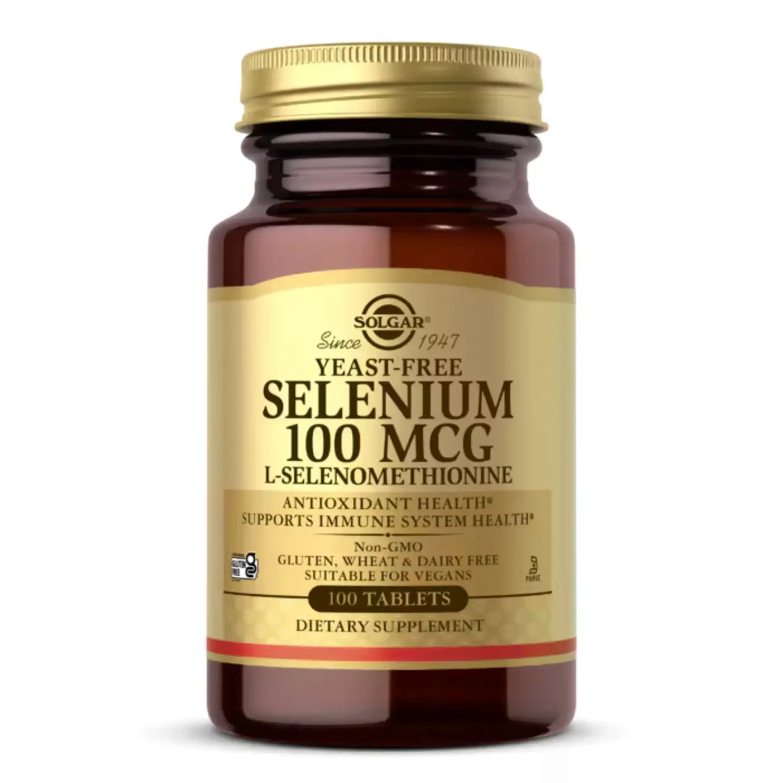 Solgar, Selenium, Yeast-Free, 100 mcg, 100 Tablete