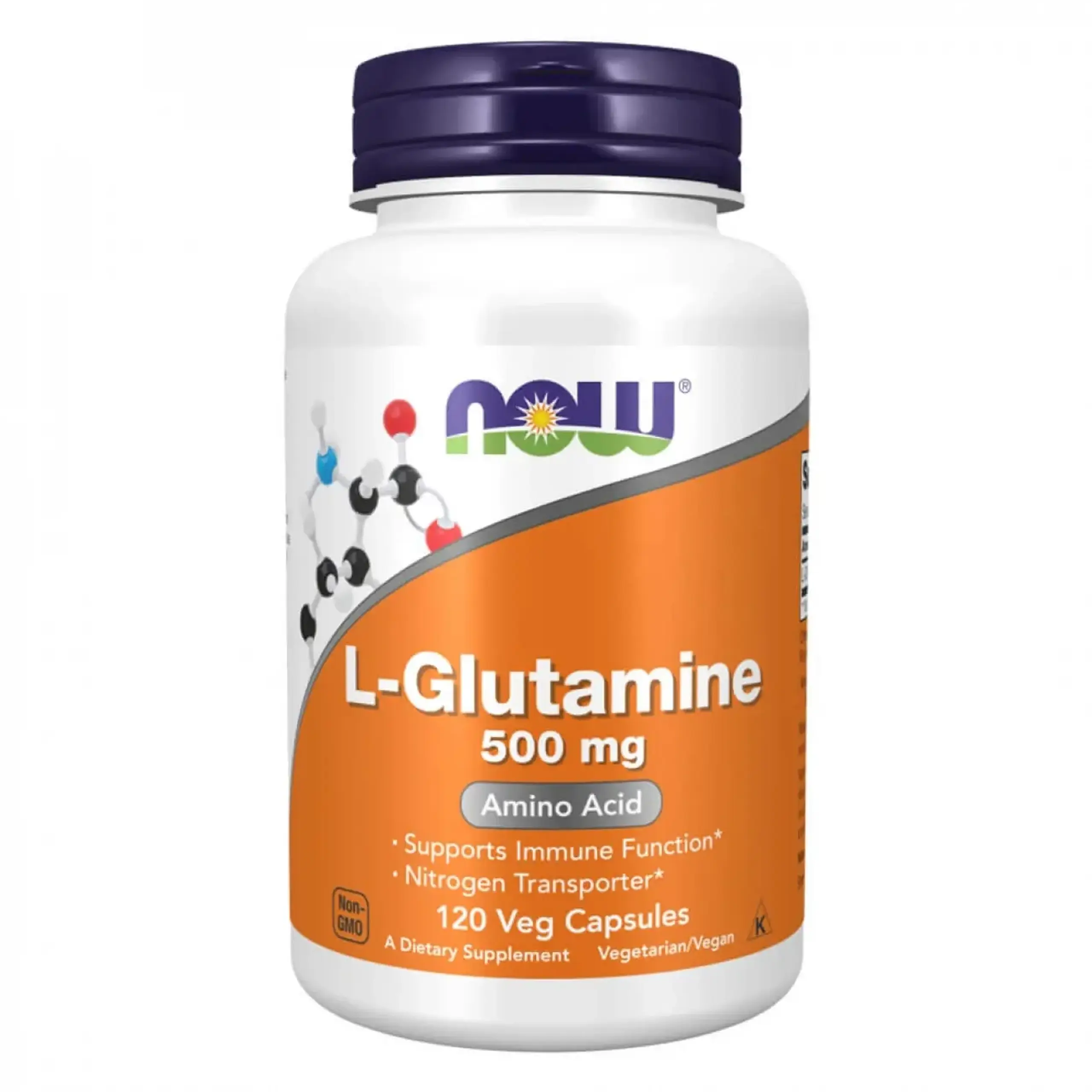 Now Foods, L-Glutamine, 500 mg, 120 Capsule vegetale