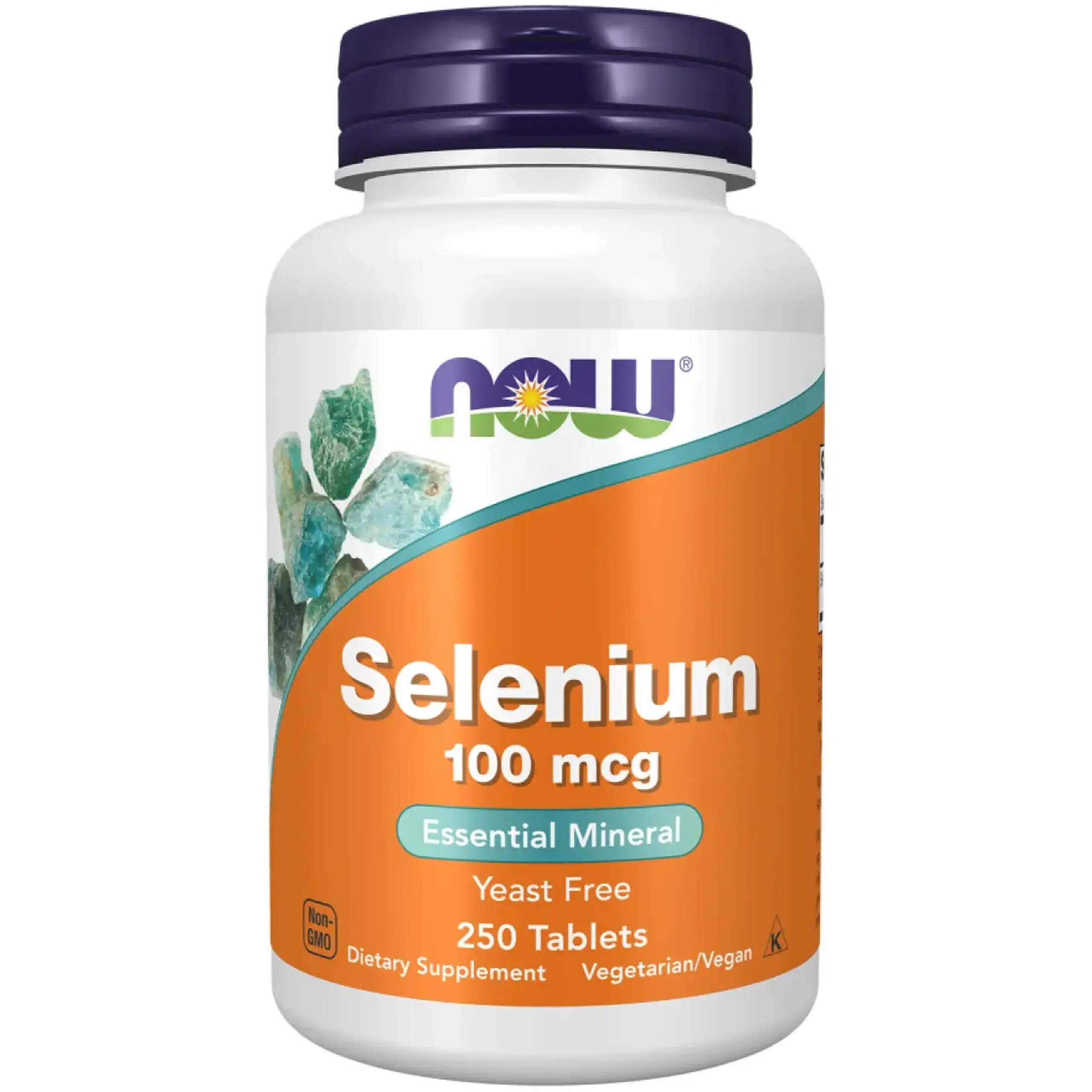 Now Foods, Selenium 200 mcg, 90 capsule vegetale - Volum 250 tablete