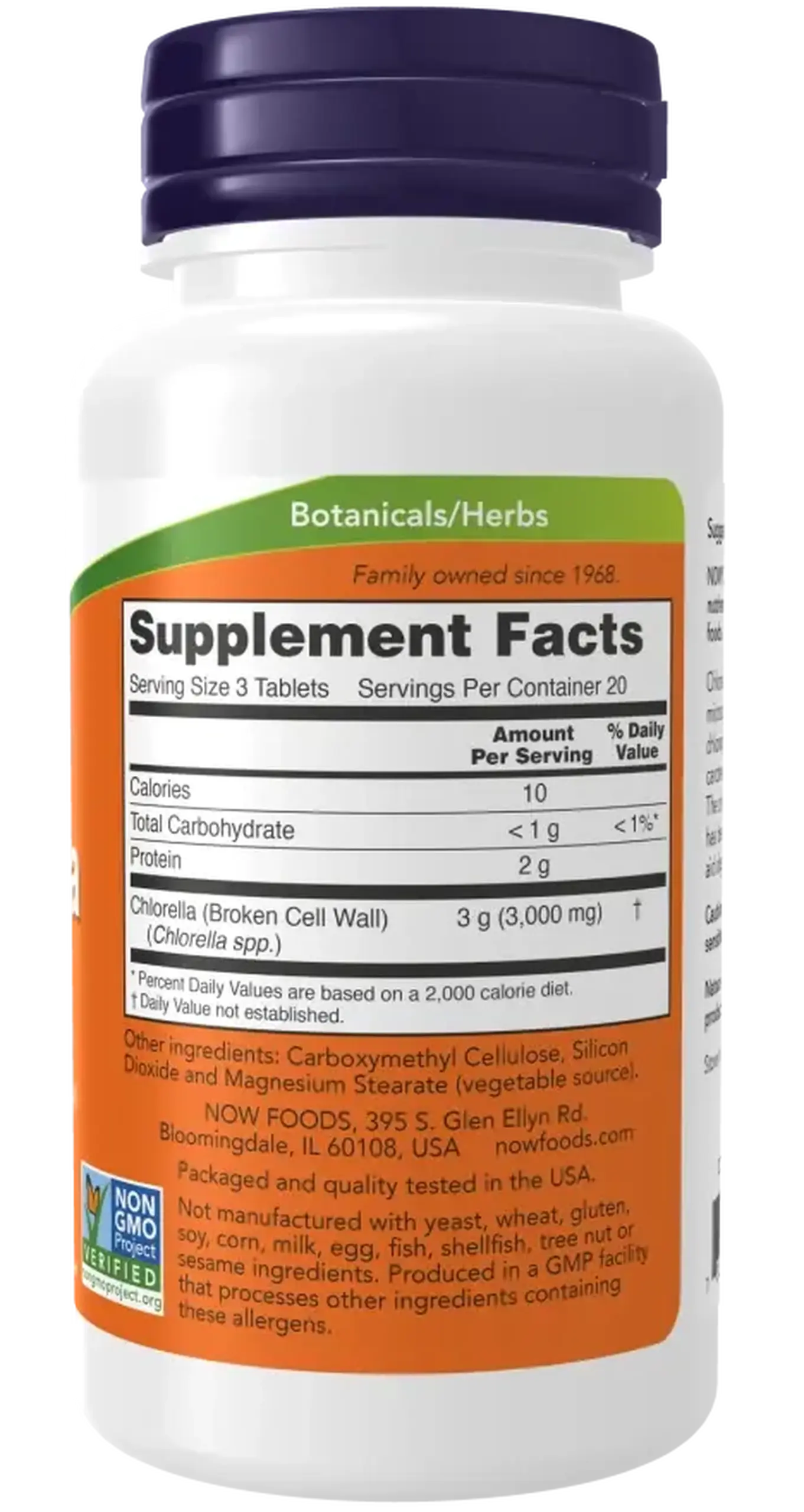 Now Foods, Chlorella 1000 mg, 60 tablete