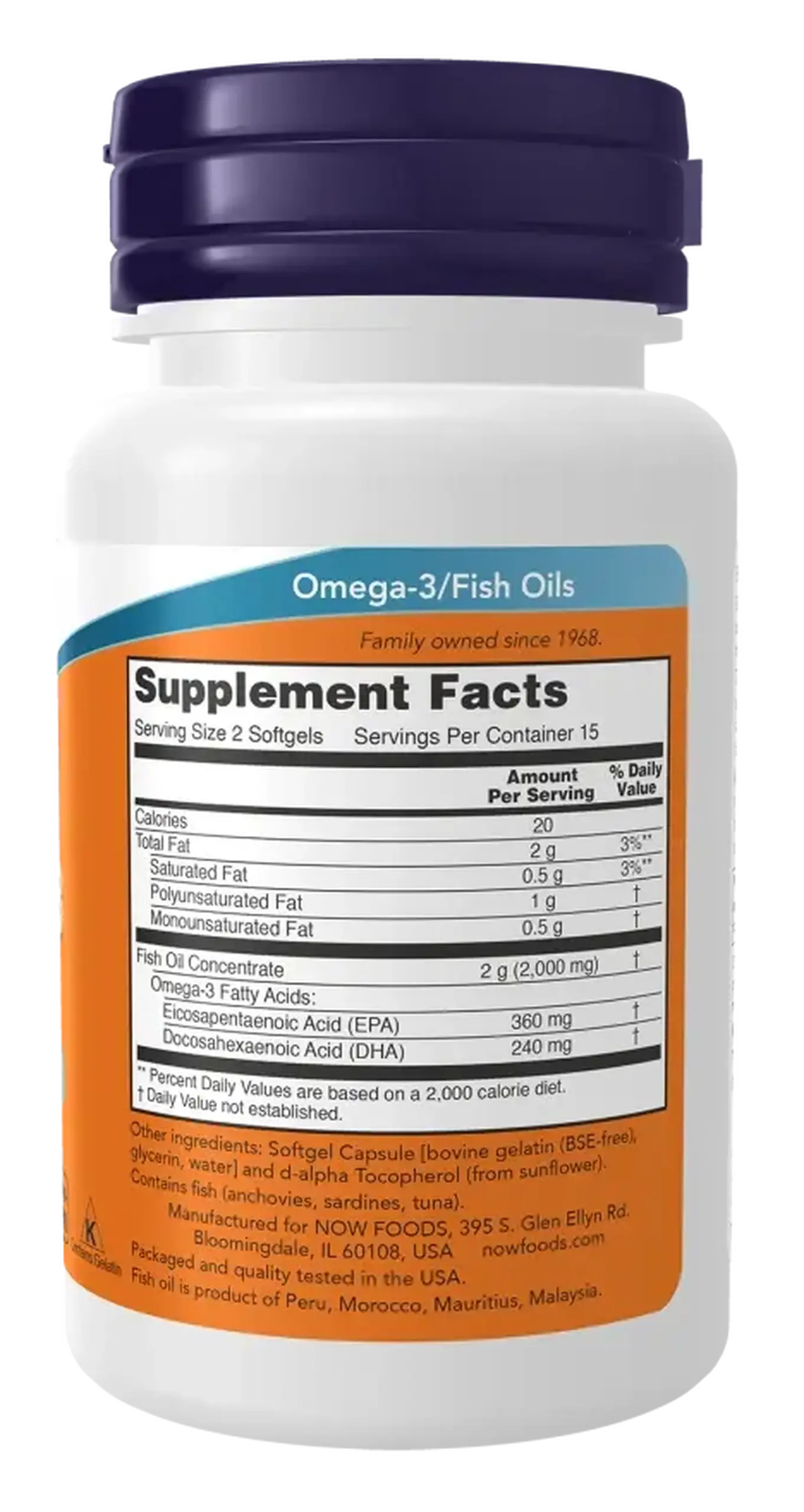 Now Foods, Omega 3, 30 capsule gelatinoase
