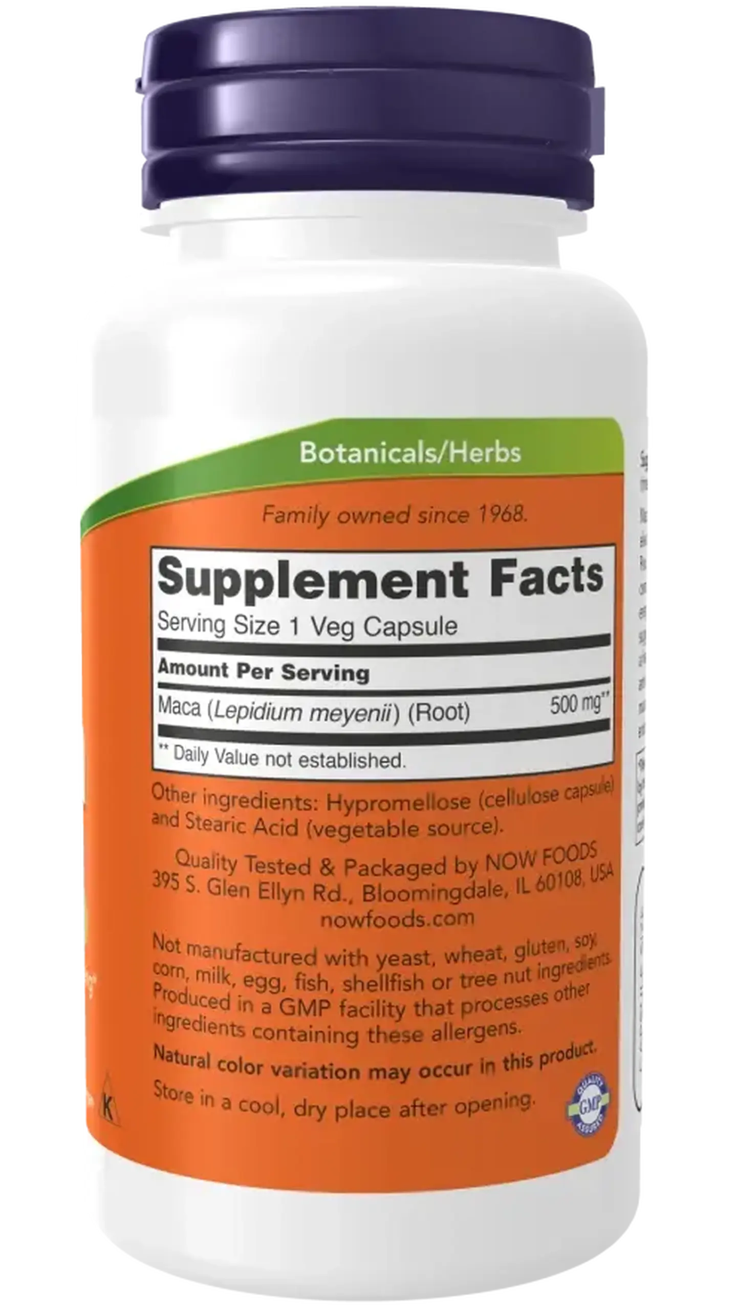 Now Foods, Maca, 500 mg, 100 capsule vegetale