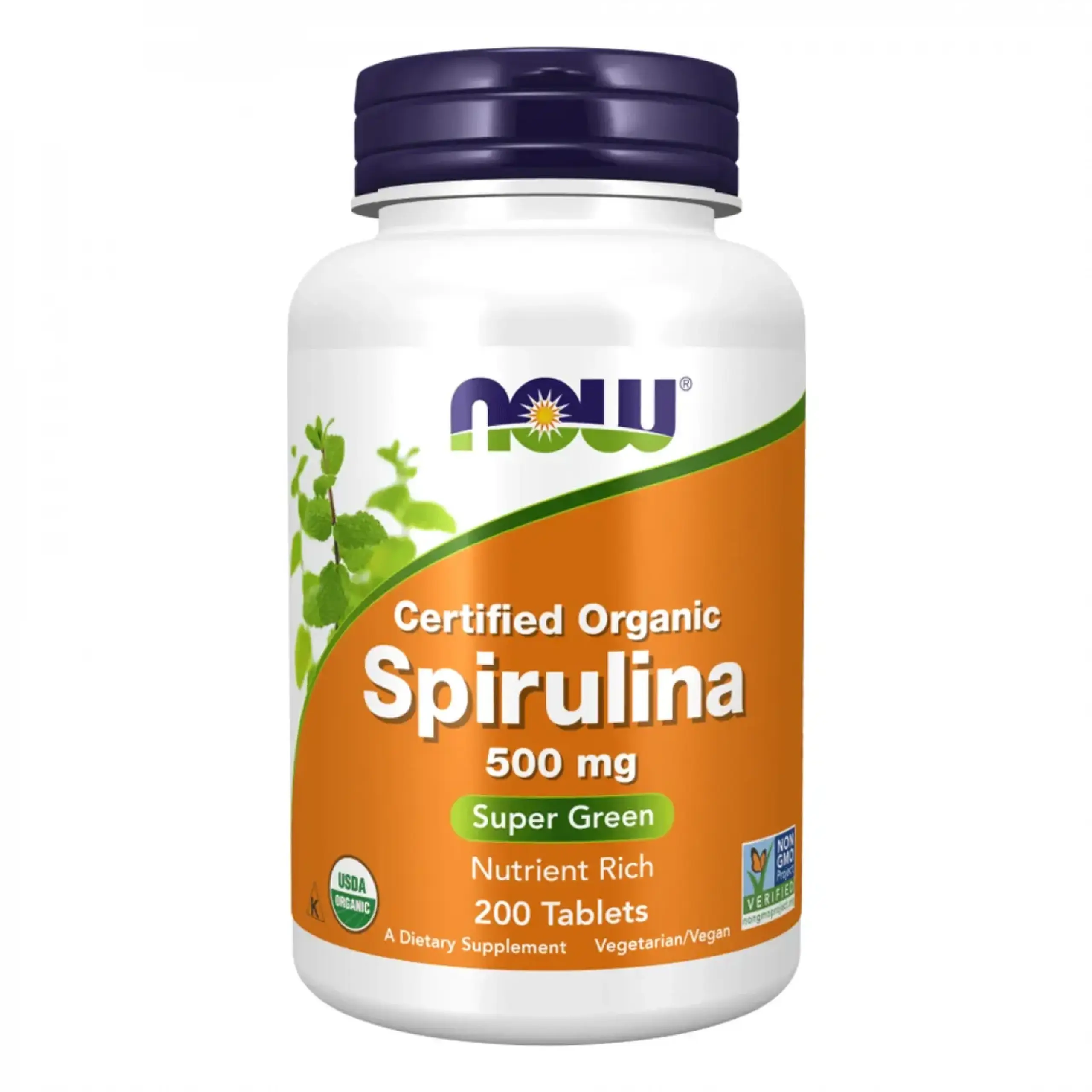 Now Foods, Spirulina, 500 mg, 200 tablete