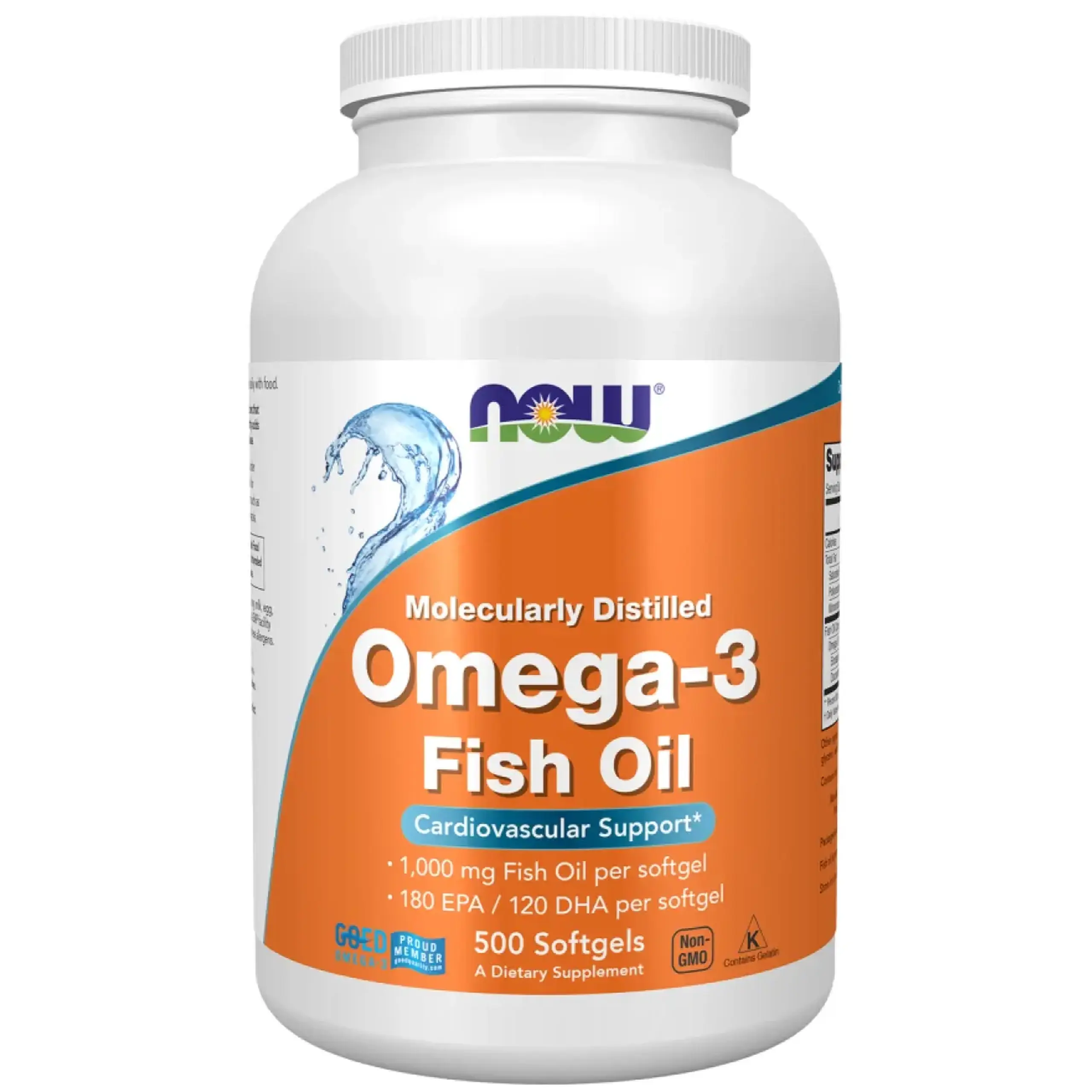 Now Foods, Omega 3, 500 capsule gelatinoase