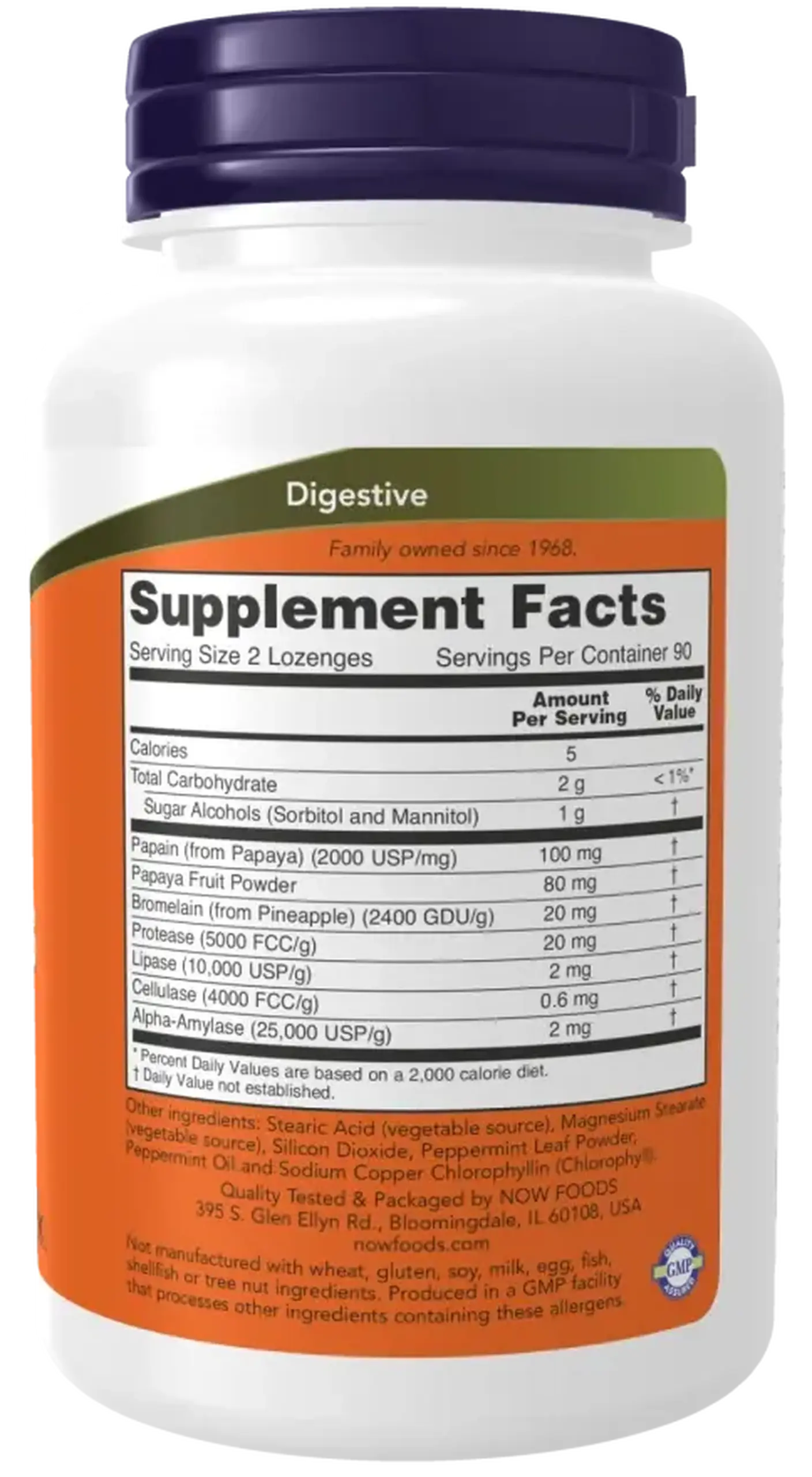 Now Foods, Papaya Enzymes, 180 comprimate de supt