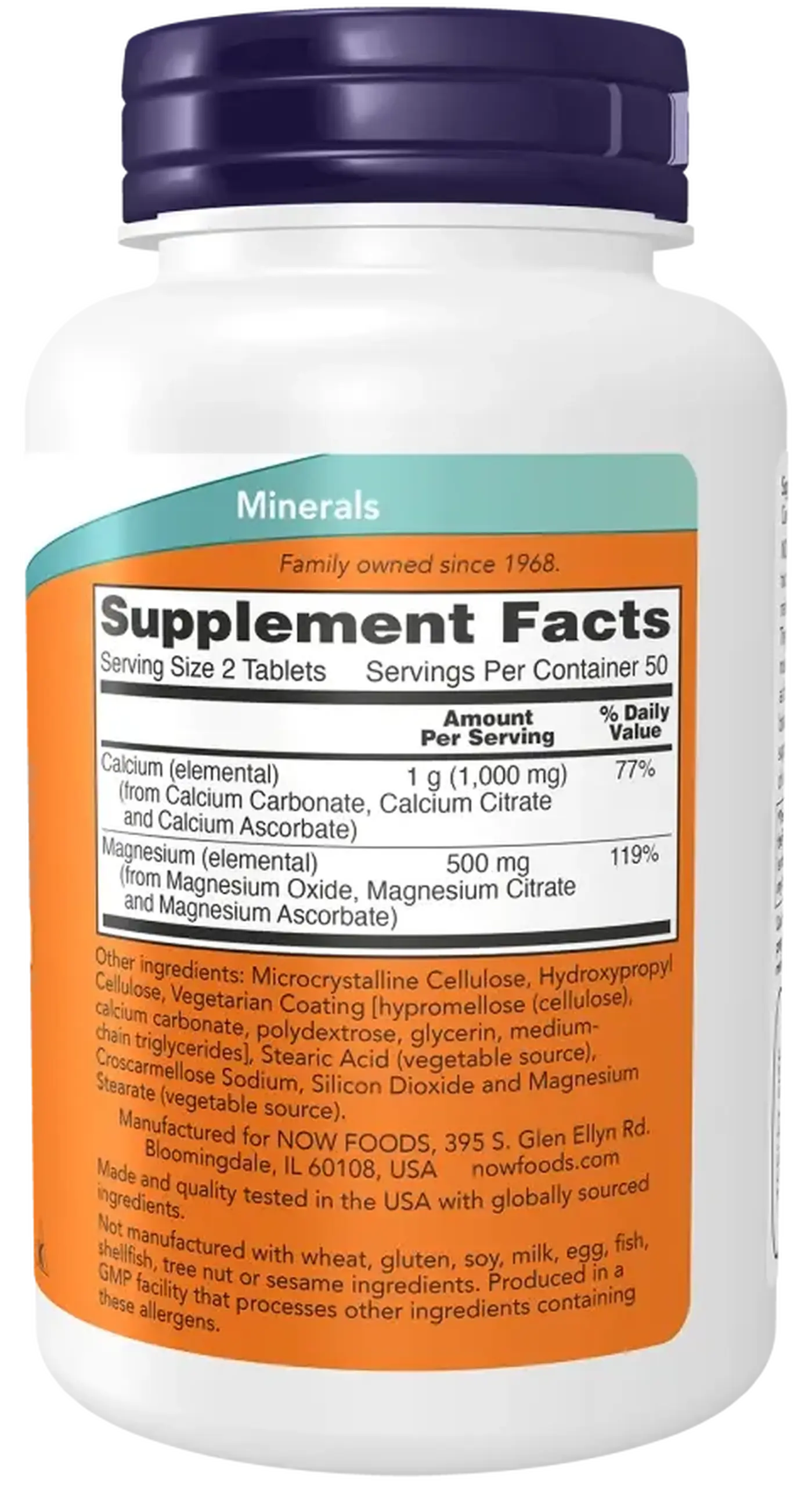 Now Foods, Calcium & Magnesium, 100 tablete - Volum 100 tablete