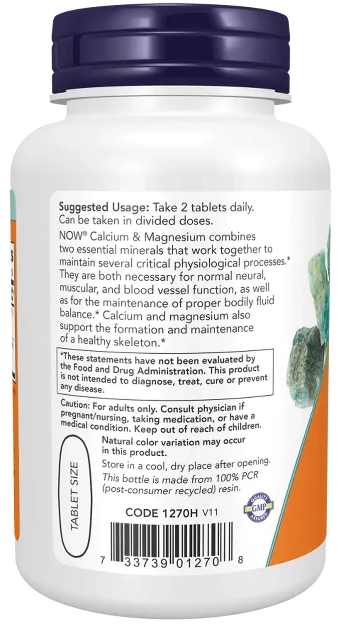Now Foods, Calcium & Magnesium, 100 tablete - Volum 100 tablete