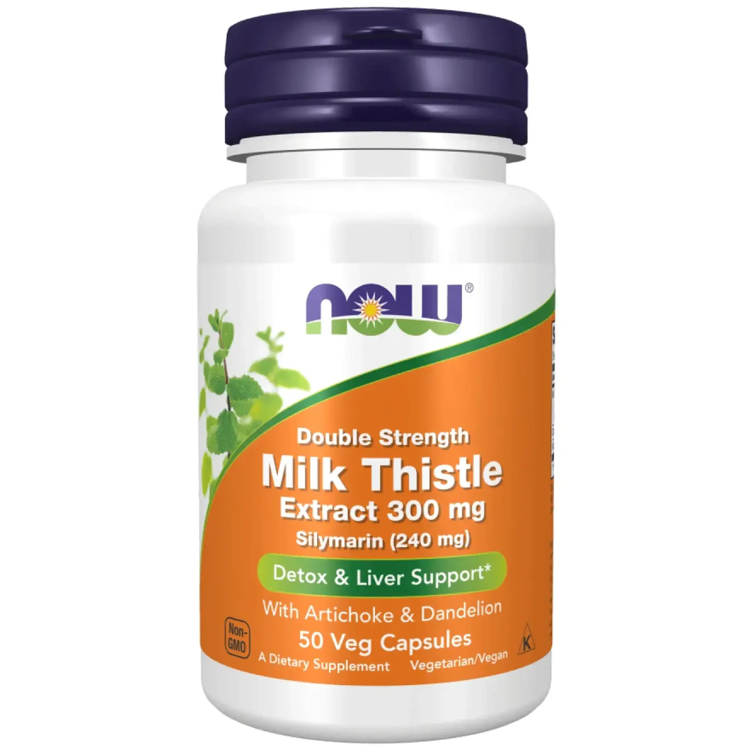 Now Foods, Milk Thistle Extract 300 mg, Silymarin 240 mg, 50 capsule vegetale