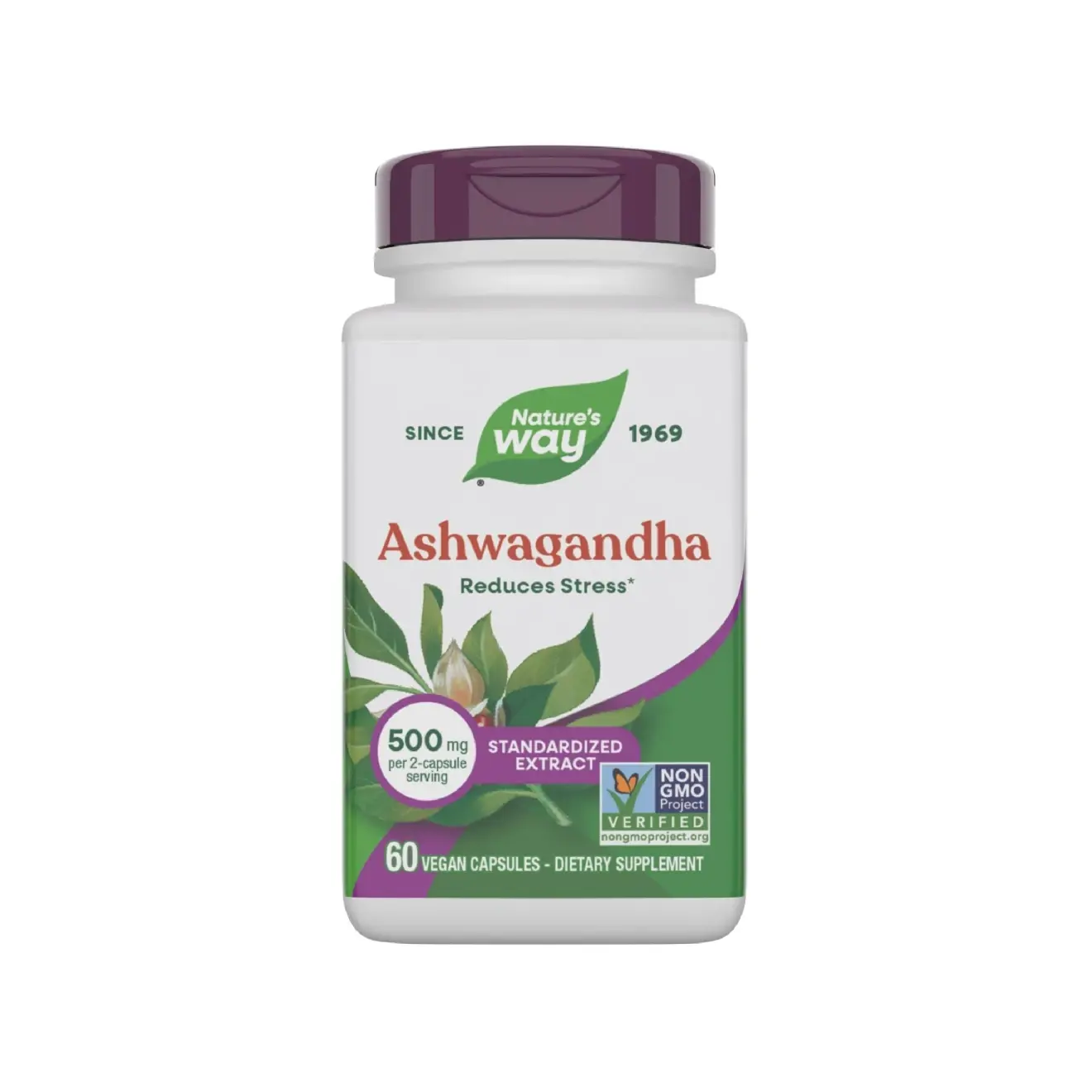 Nature's Way, Ashwagandha, 500mg, 60 capsule vegane